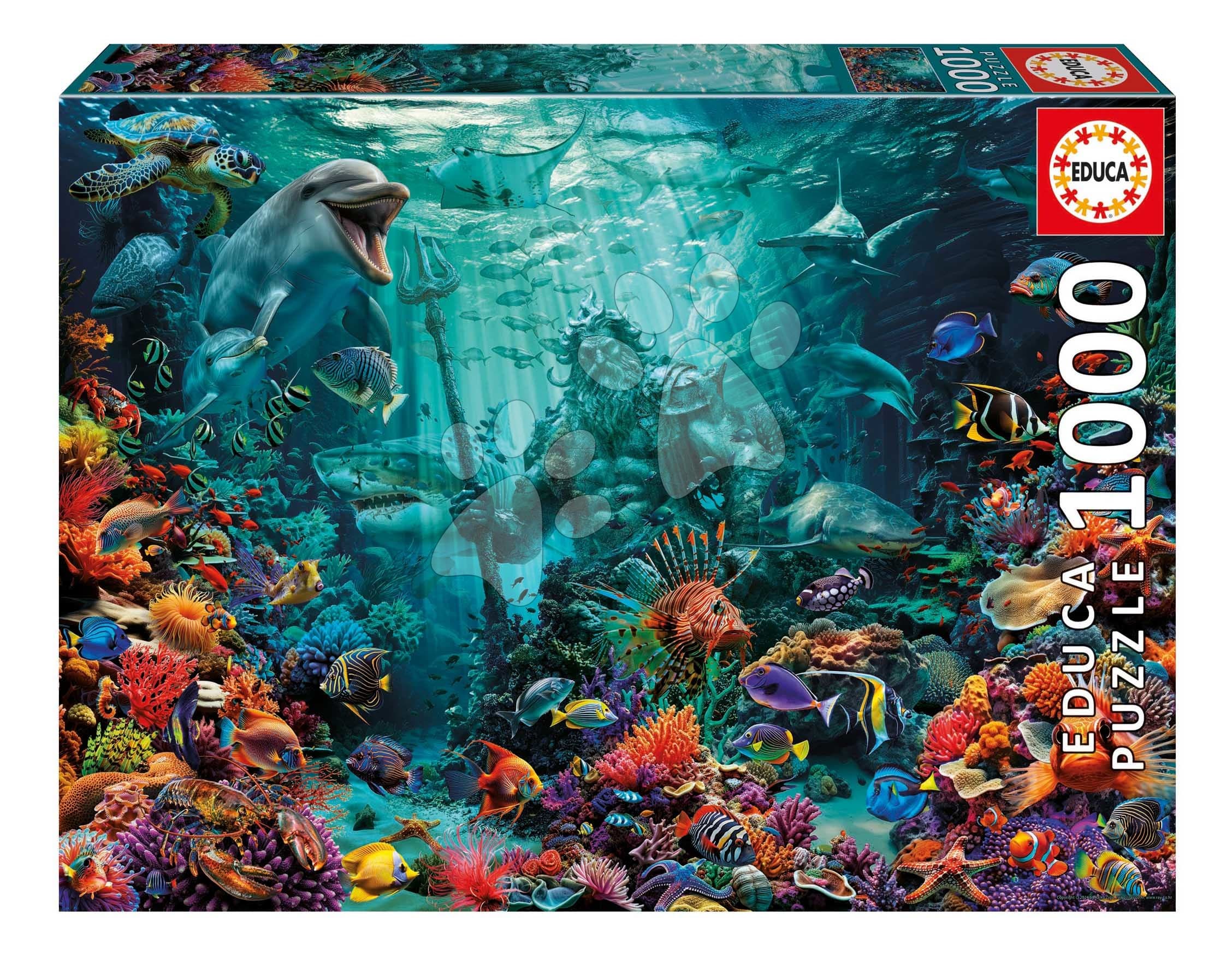 Puzzle Poseidon Coral Reef Educa 1000 dielov a Fix lepidlo