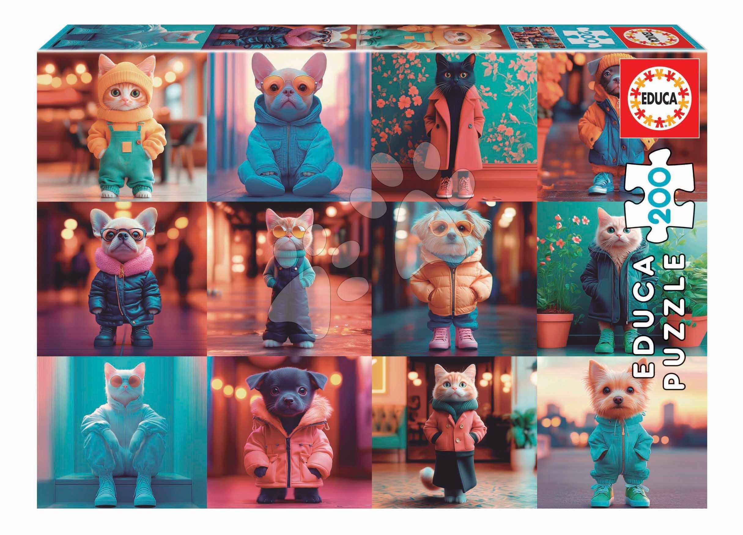 Puzzle Fashion Animals Educa 200 dielov od 6 rokov