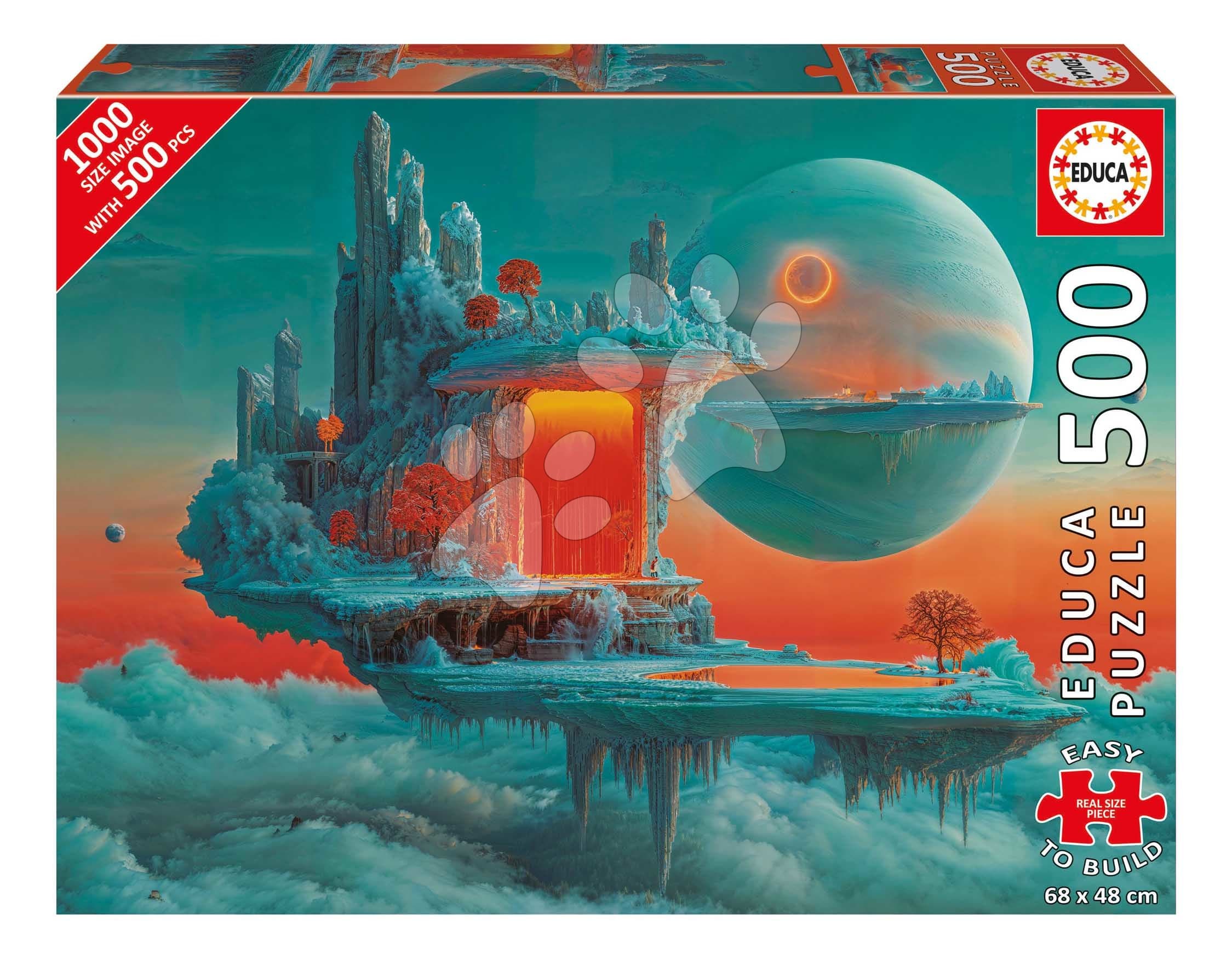 Puzzle Planet of Fire and Ice Educa 500 dielov a Fix lepidlo