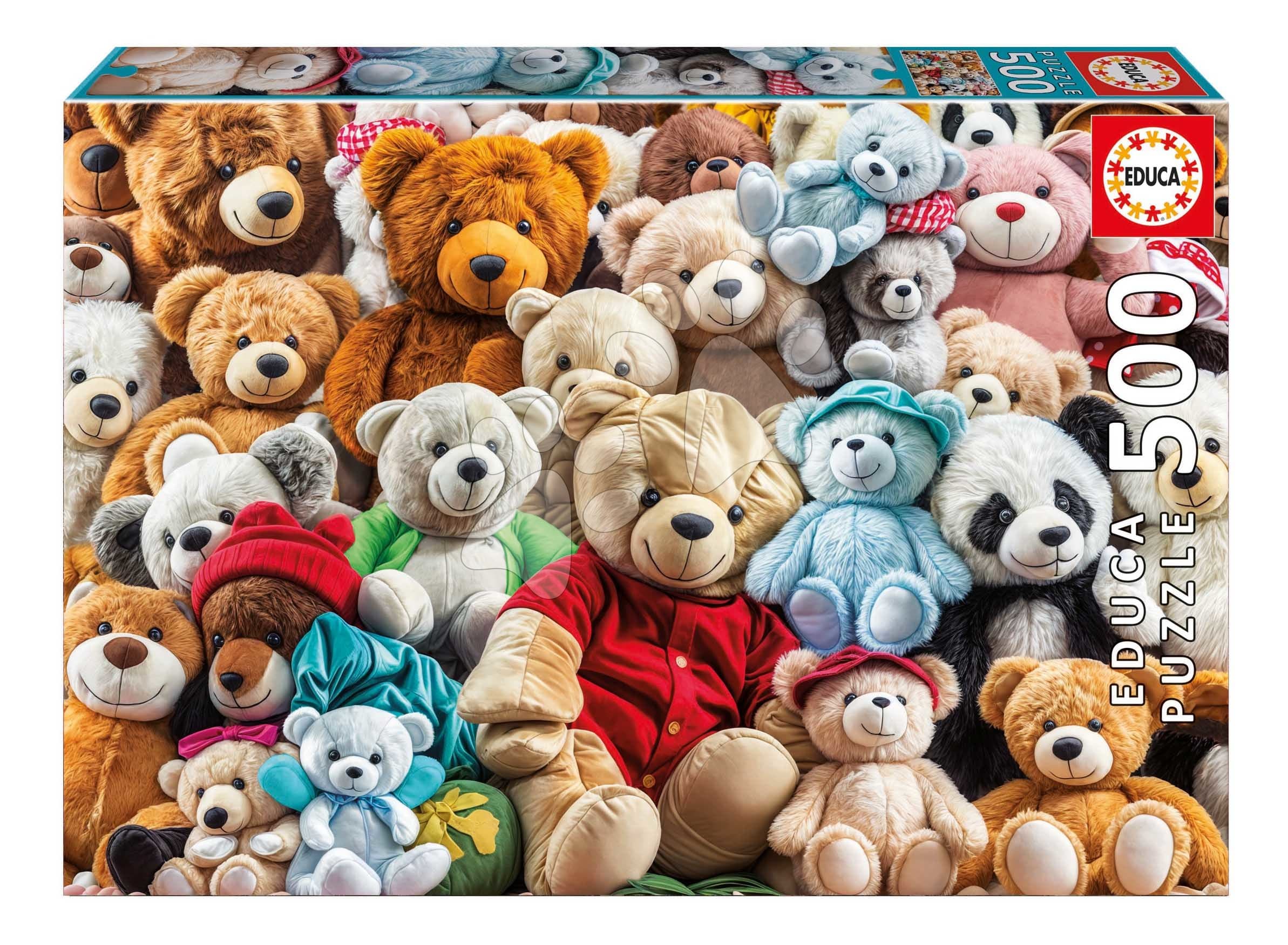 Puzzle Teddy Bears Educa 500 dielov a Fix lepidlo 1