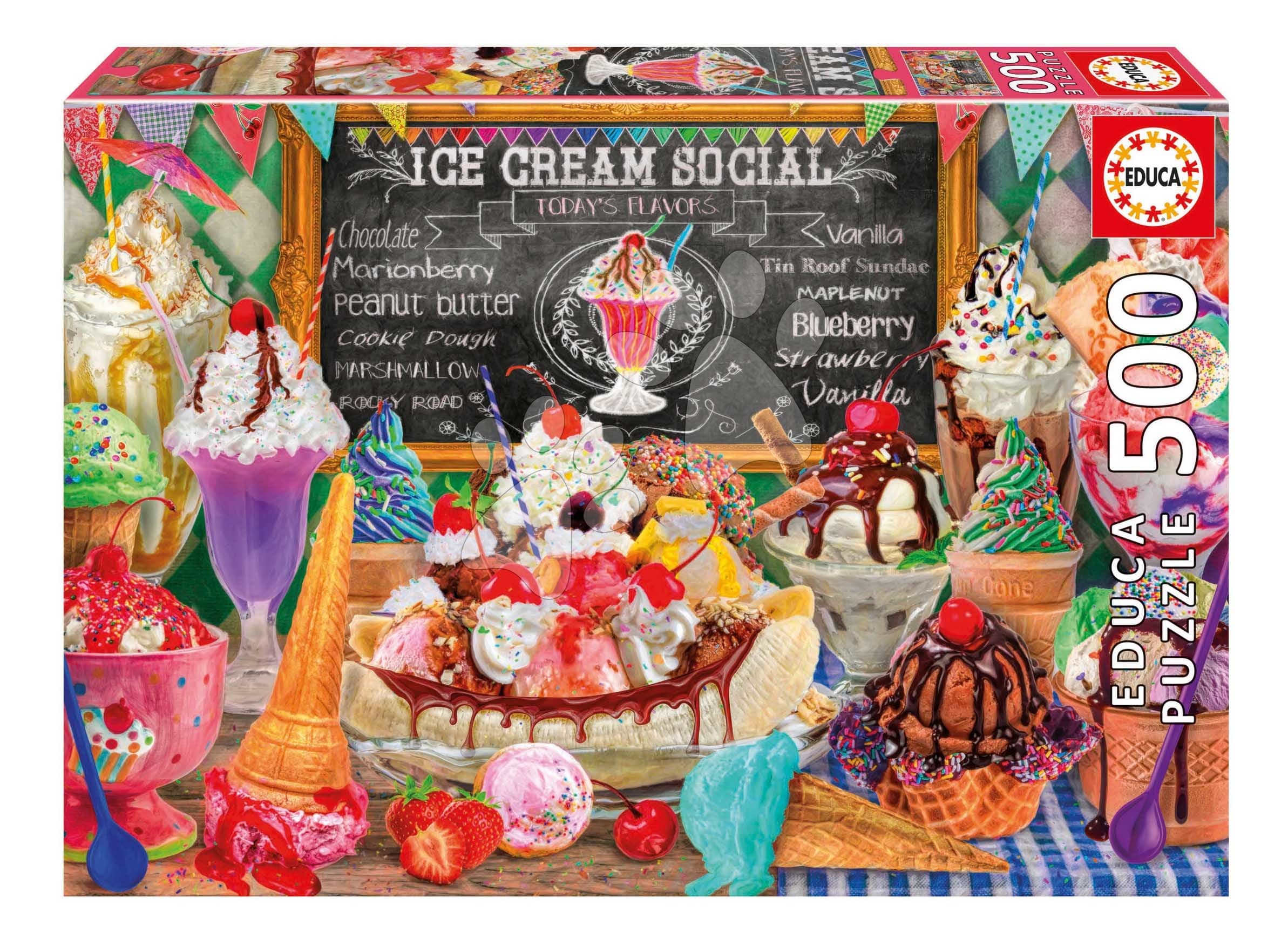 Puzzle Ice Cream Parlour Educa 500 dielov a Fix lepidlo