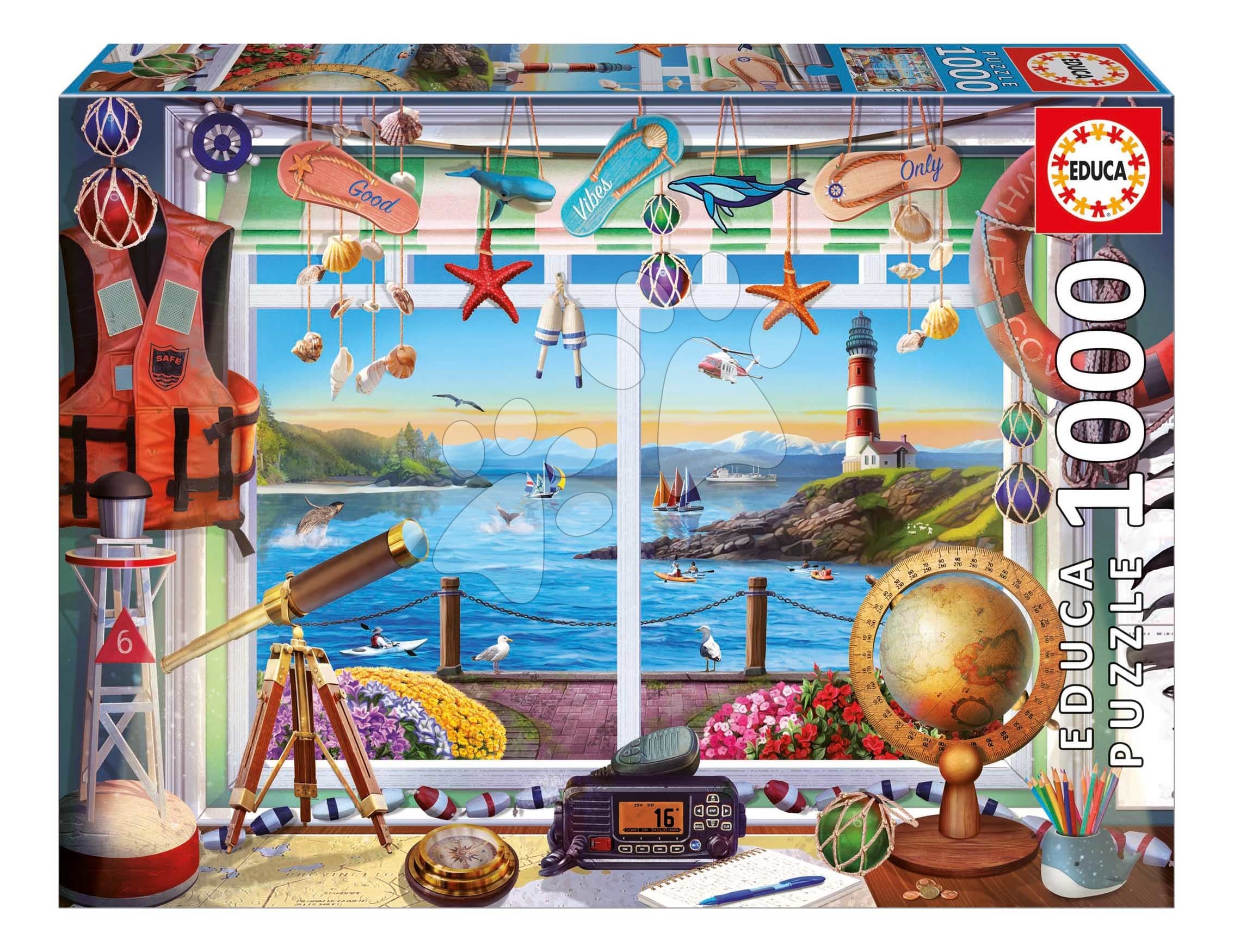 Puzzle Life in the Port Educa 1000 dielov a Fix lepidlo