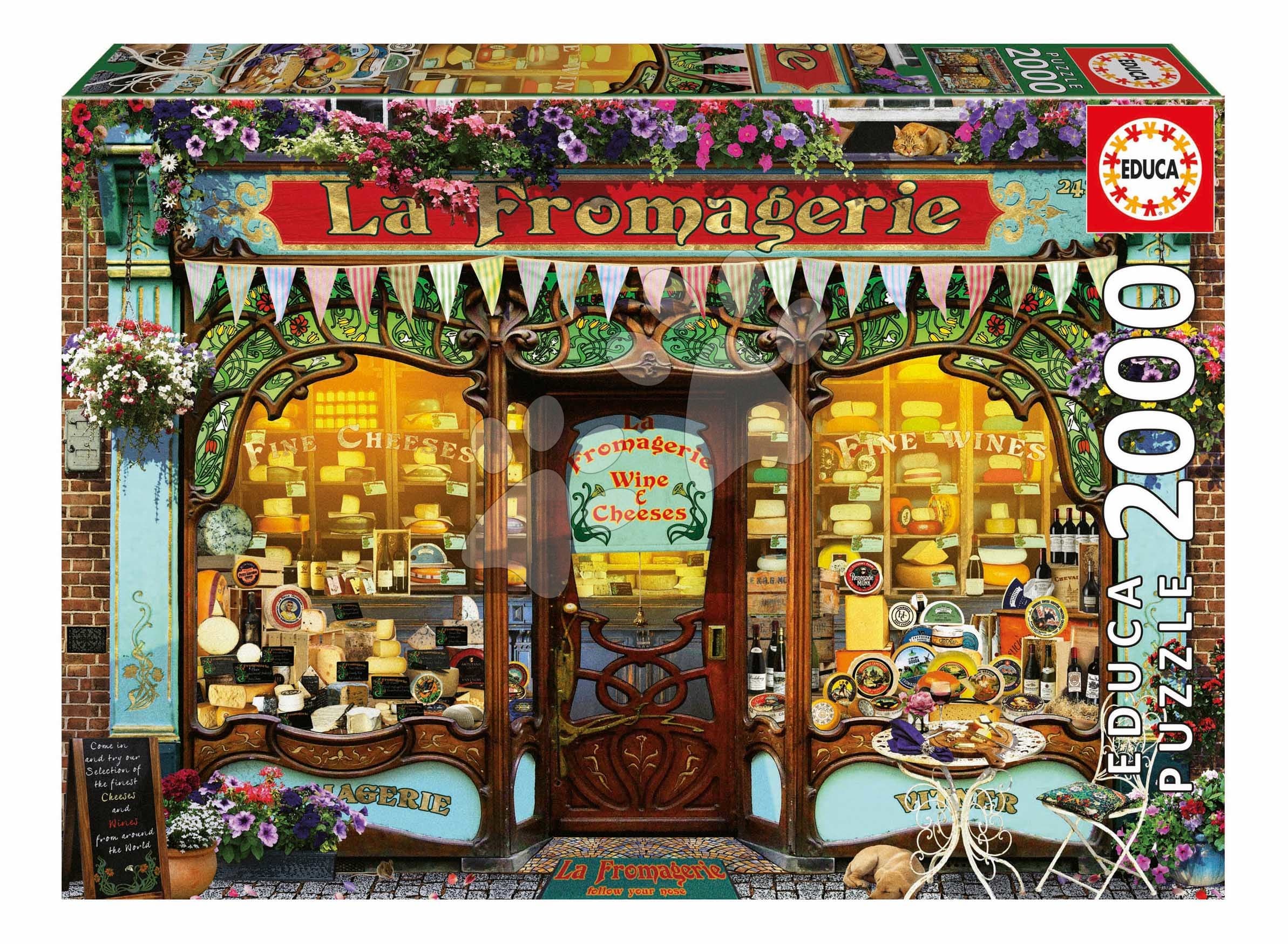 Puzzle The Fine Cheese Shop Educa 2000 dielov a Fix lepidlo 1