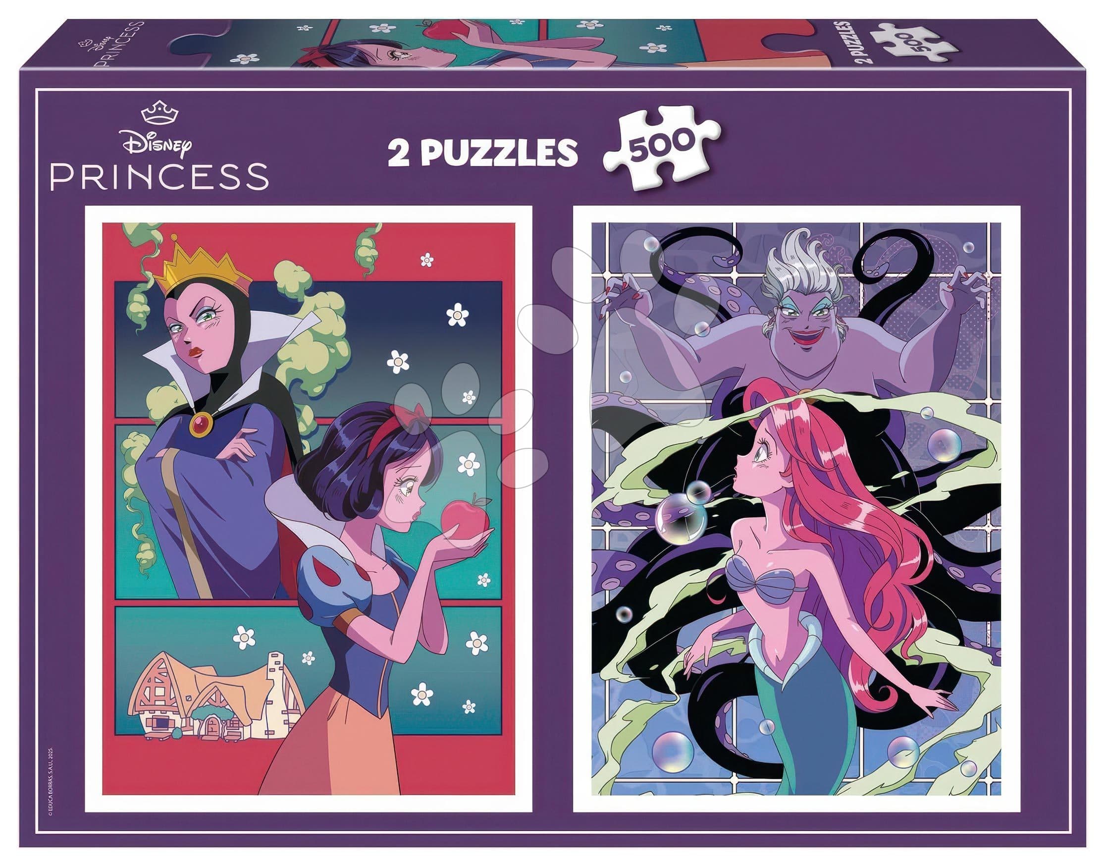 Puzzle Villains versus Princesses Disney Educa 2x500 dielov a Fix lepidlo 1