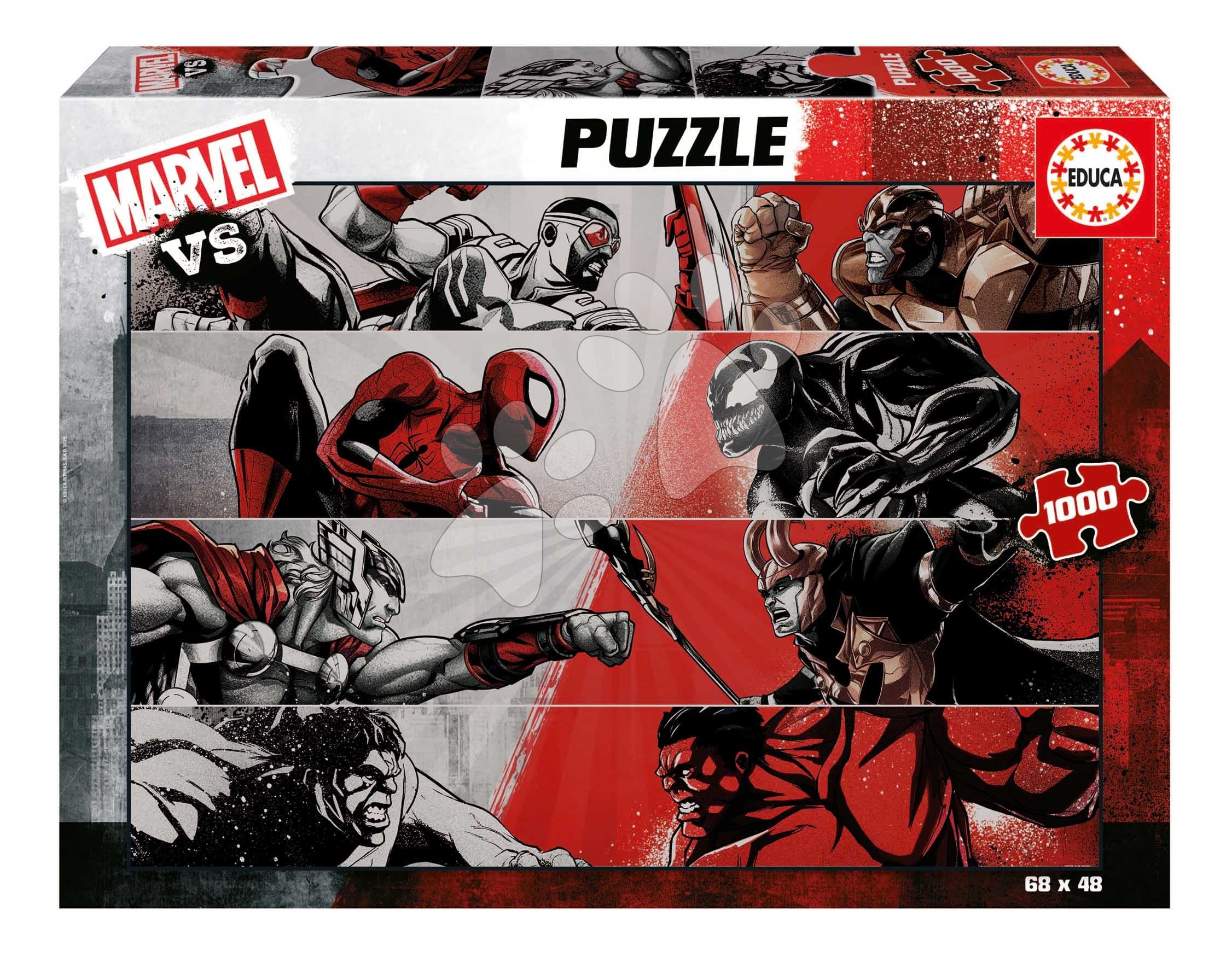 Puzzle Marvel VS Educa 1000 dielov a Fix lepidlo 1