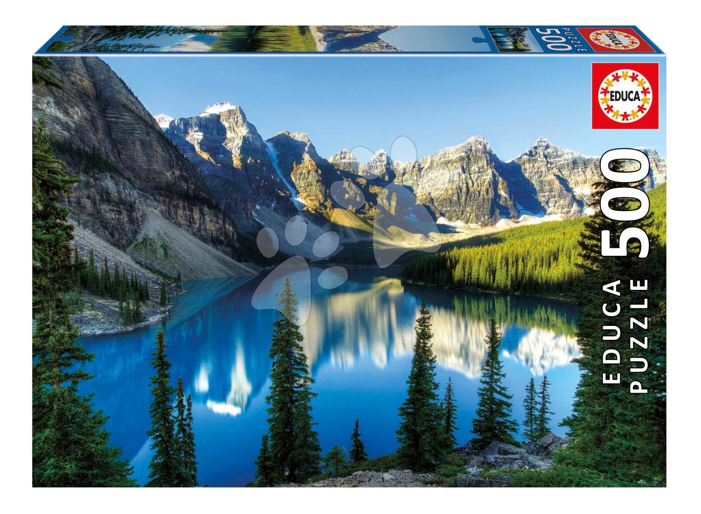 Puzzle Lake in Alberta Educa 500 dielov a Fix lepidlo