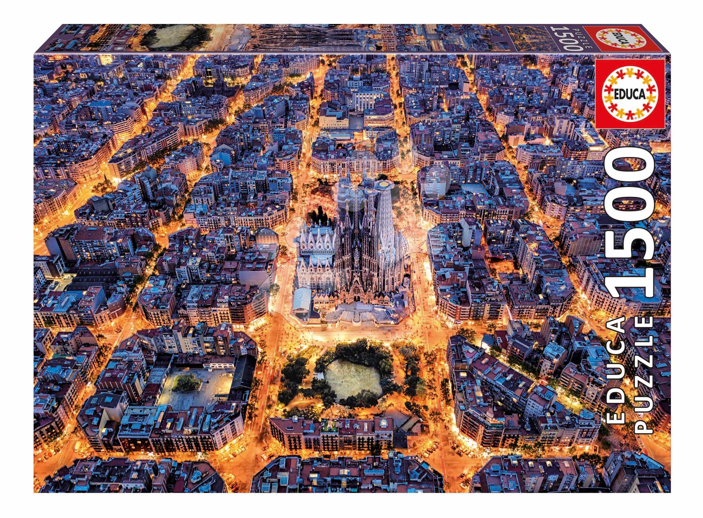 Puzzle Barcelona from the Air Educa 1500 dielov a Fix lepidlo
