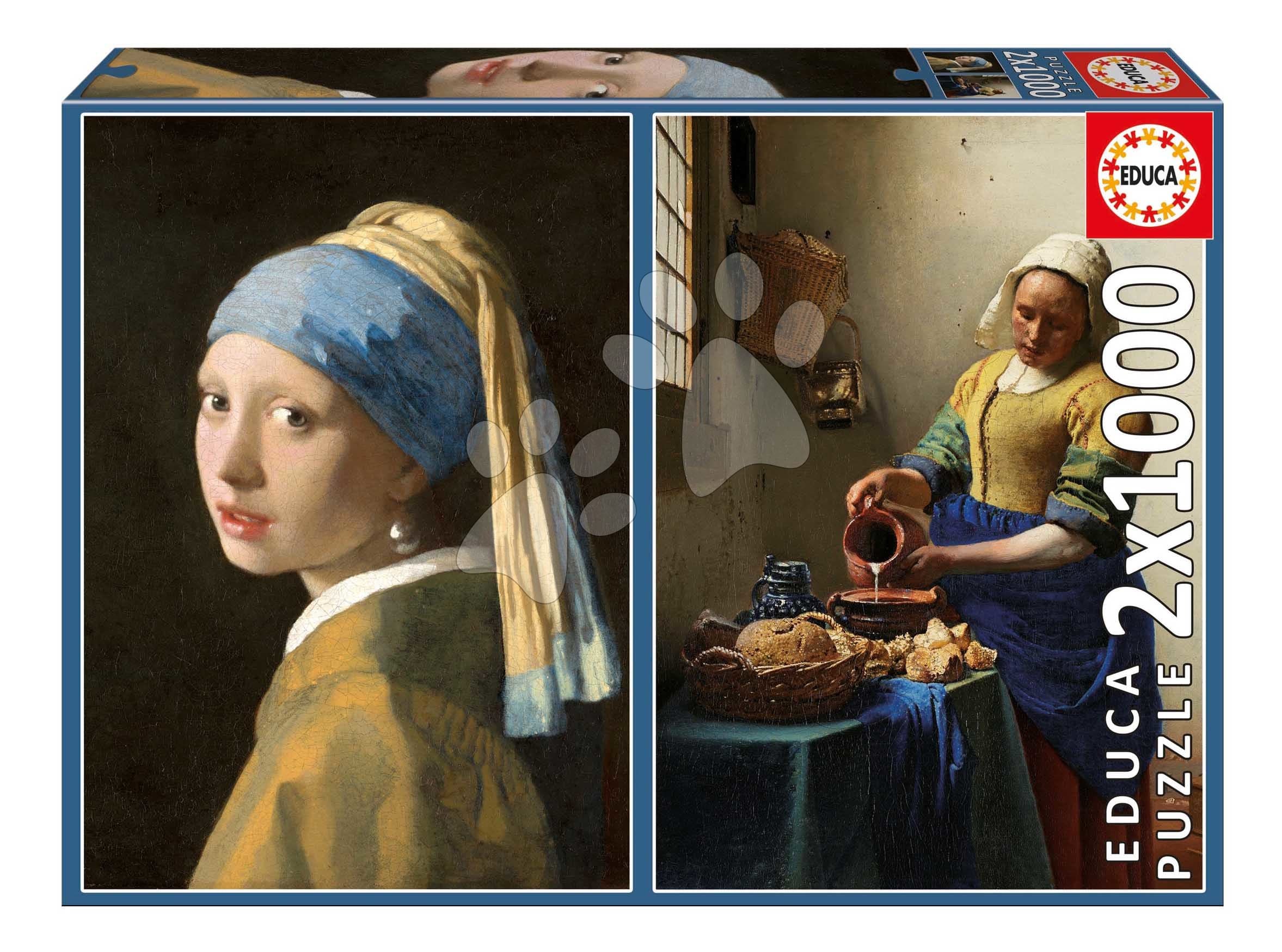 Puzzle Vermeer Educa 2x1000 dielov a Fix lepidlo