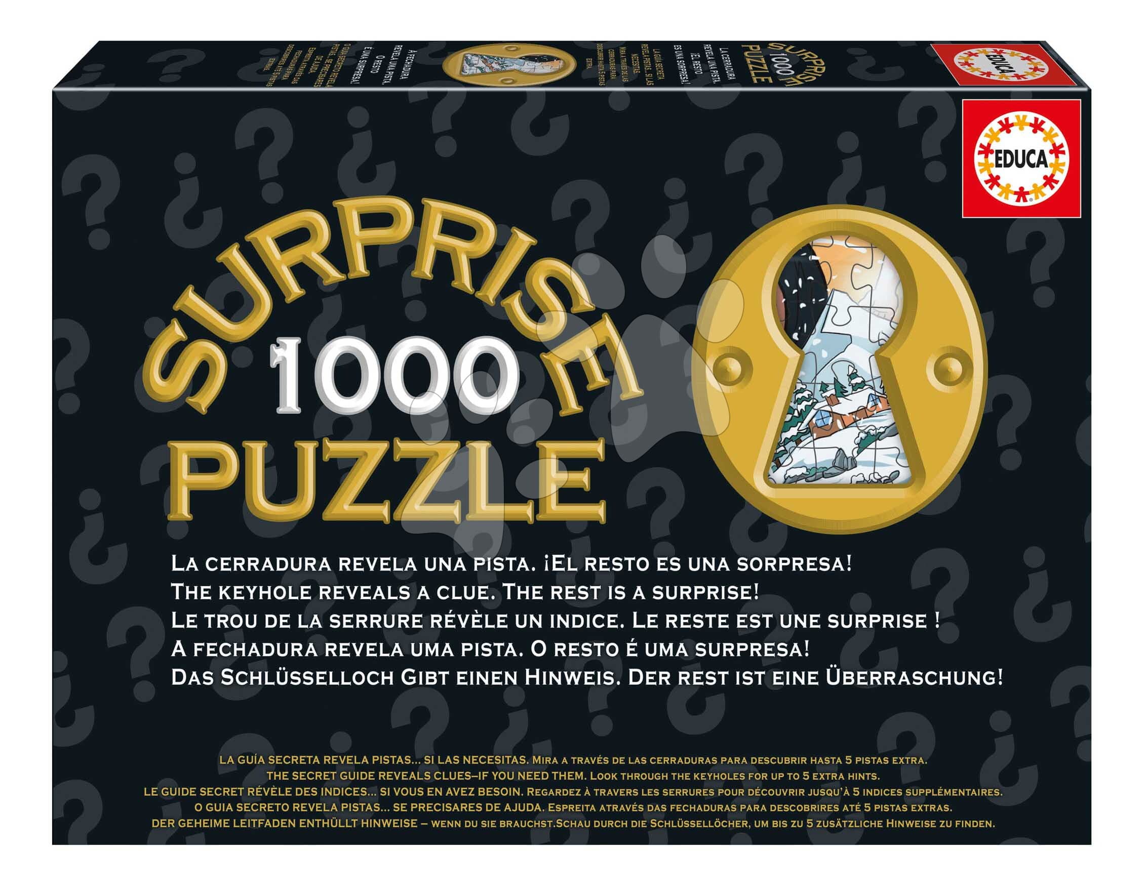Puzzle s prekvapením Antique XMAS Surprise Educa 1000 dielov a Fix lepidlo od 14 rokov 1
