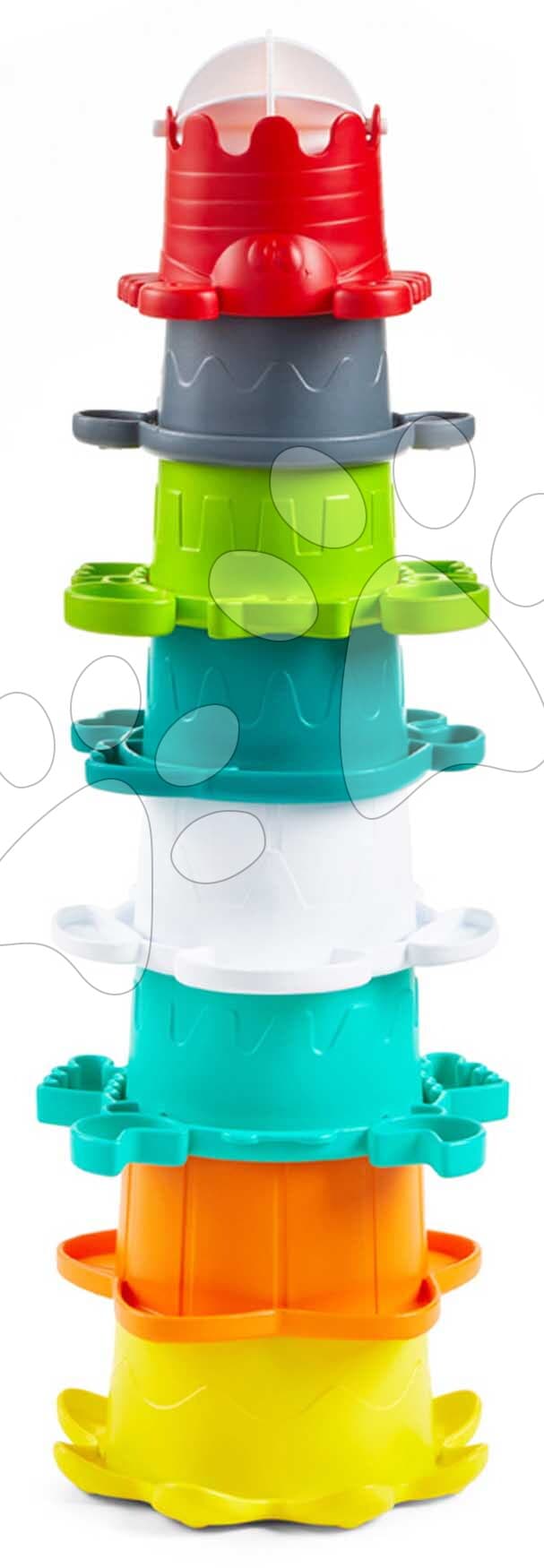 Skladacia veža do vane Stack O' Fun Infantino s vodným mlynom 8 dielna od 9 mes