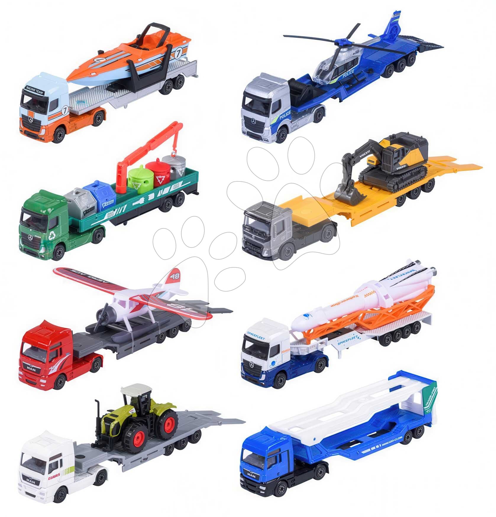 Transportér mestský City Transporter Majorette kovový s pohyblivými časťami 20 cm dĺžka rôzne druhy