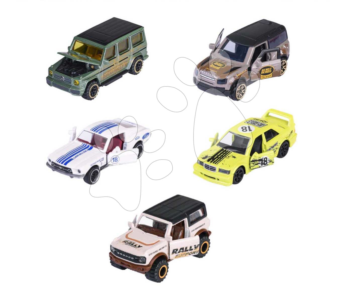 Autíčka Castheads Series 5 Pieces Giftpack Majorette kovové dĺžka 7,5 cm sada 5 druhov v darčekovom balení