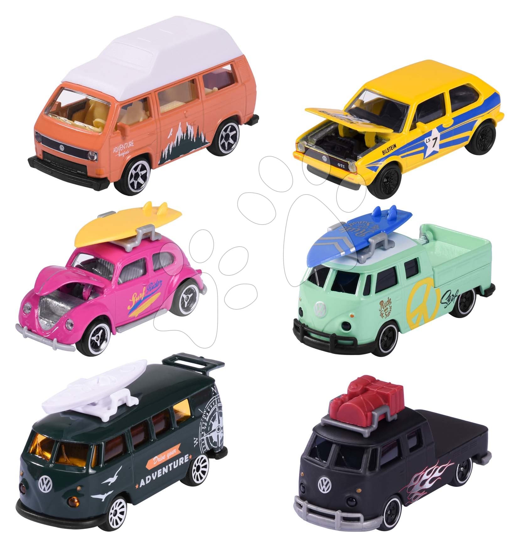 Autíčko VW The Originals Premium Cars Majorette kovové so zberateľskou kartičkou 7,5 cm dĺžka 6 druhov 1