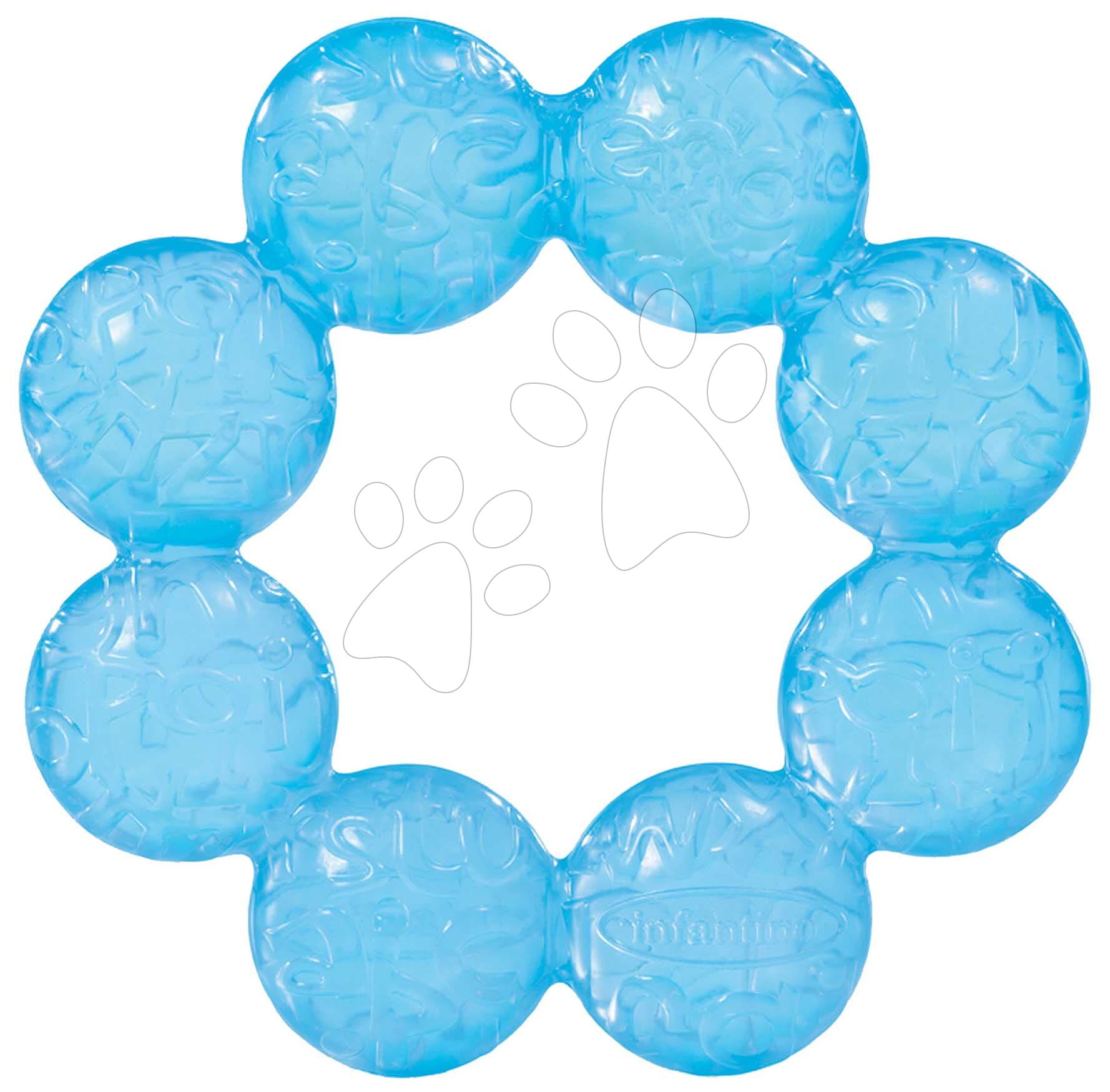 Chladiace hryzátko Water Teether Aqua Infantino vhodné do chladničky modré od 0 mes 1
