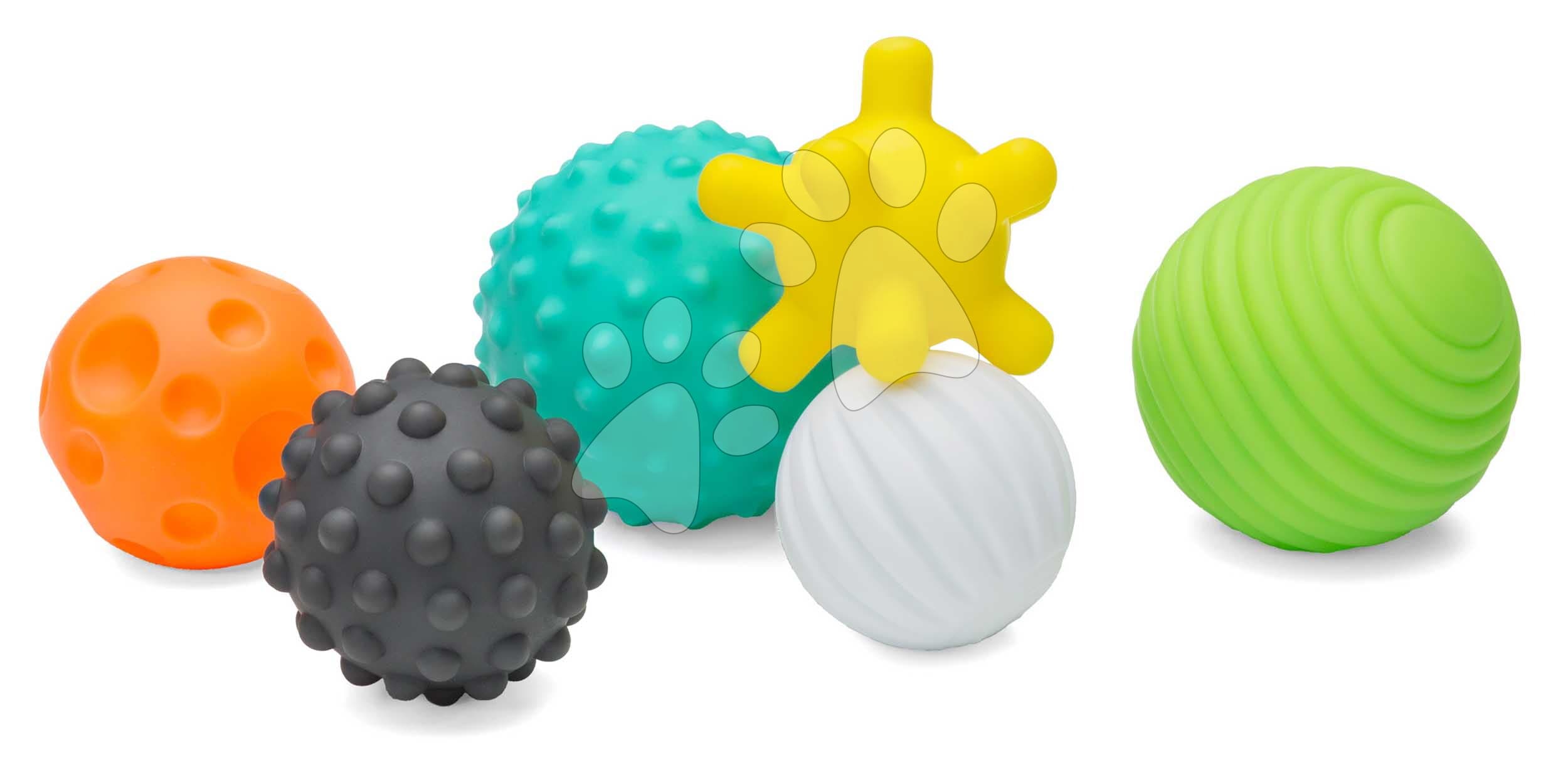 Senzorické loptičky s textúrami Textured Multi Ball Set Infantino 6 farebných loptičiek od 6 mes 1
