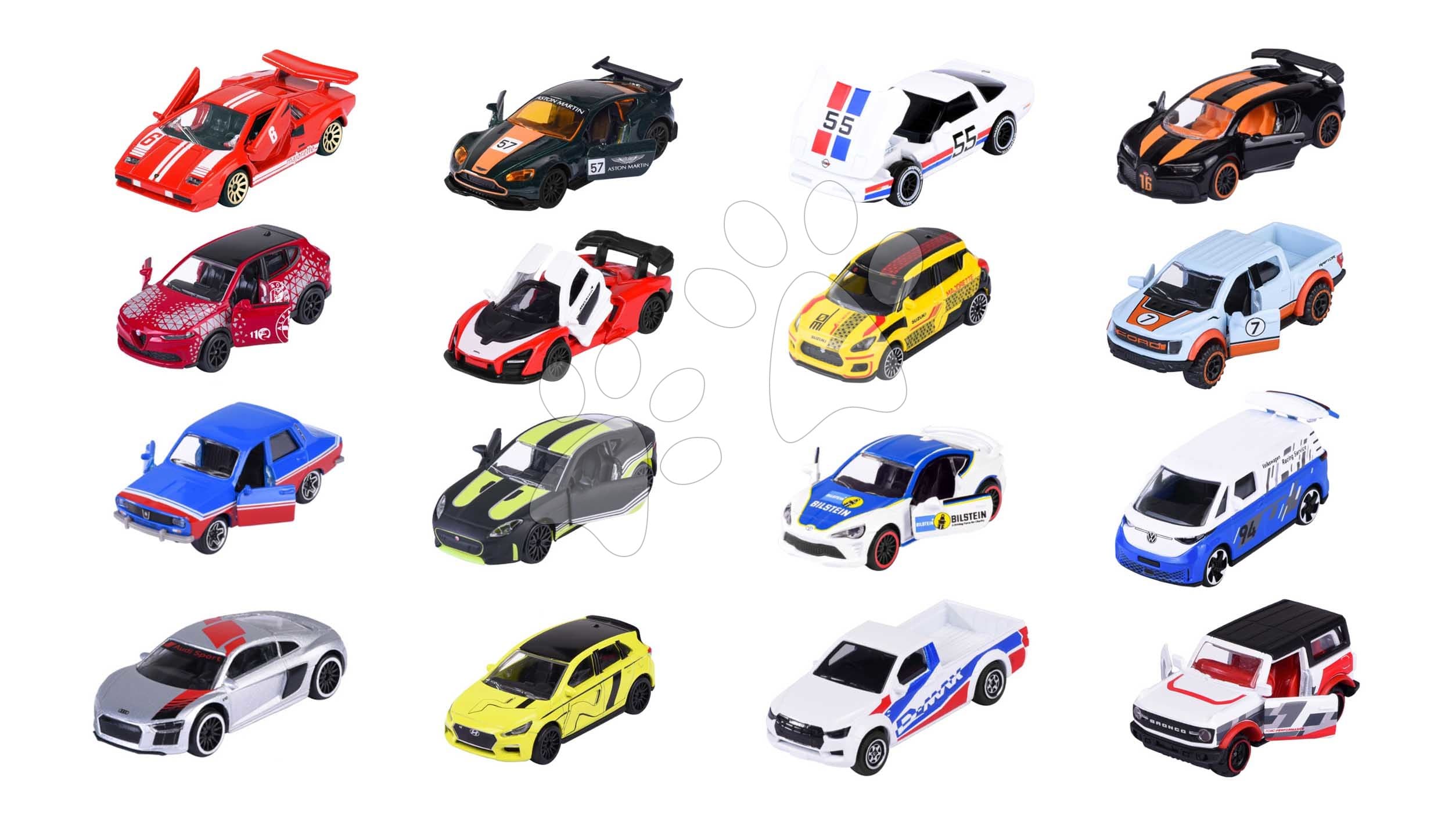 Autíčko pretekárske Racing Cars Majorette so zberateľskou kartičkou 7,5 cm dĺžka rôzne druhy