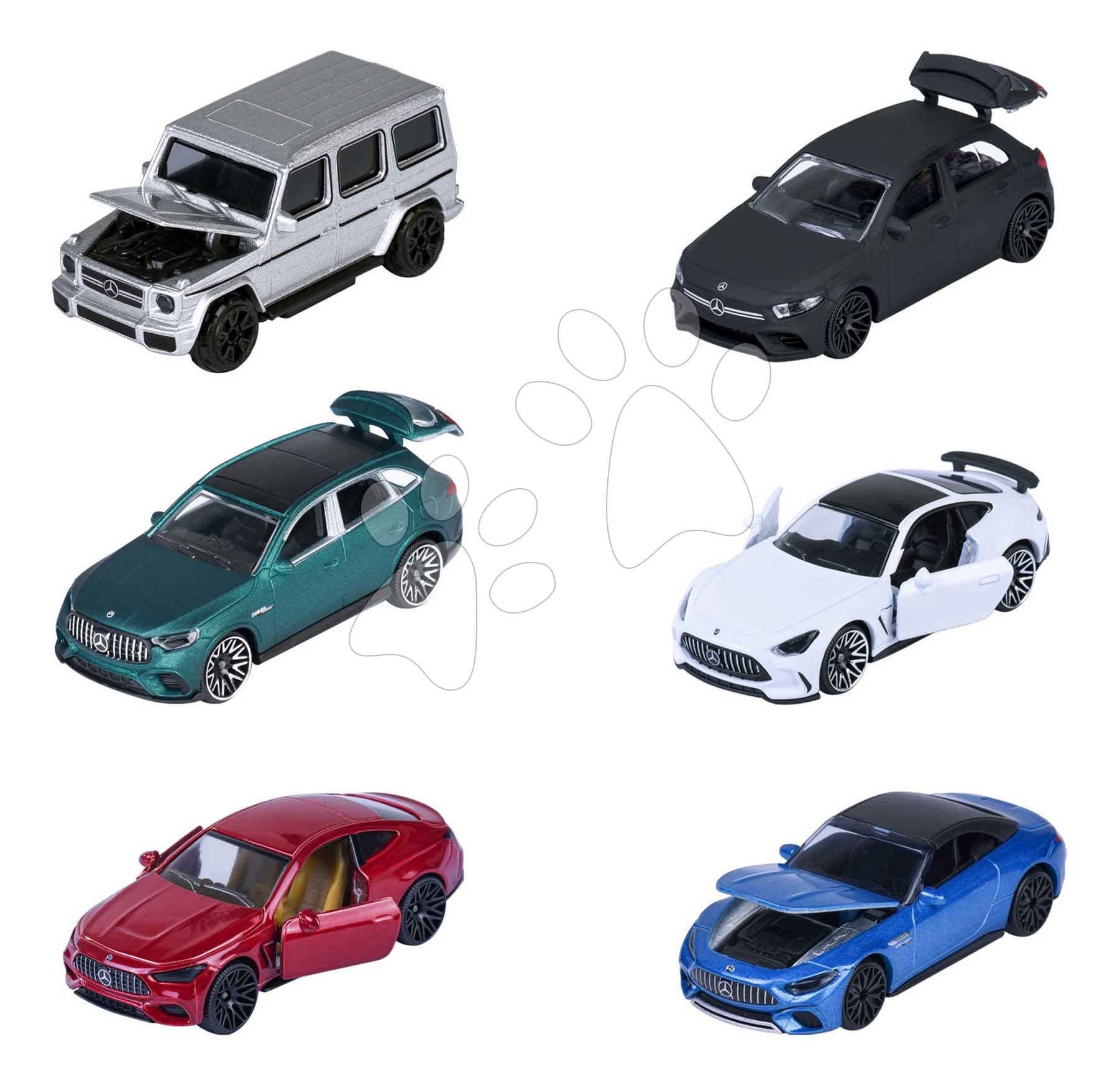 Autíčko Mercedes-AMG Premium Majorette kovové 6 rôznych druhov dĺžka 7,5 cm 1:64 1