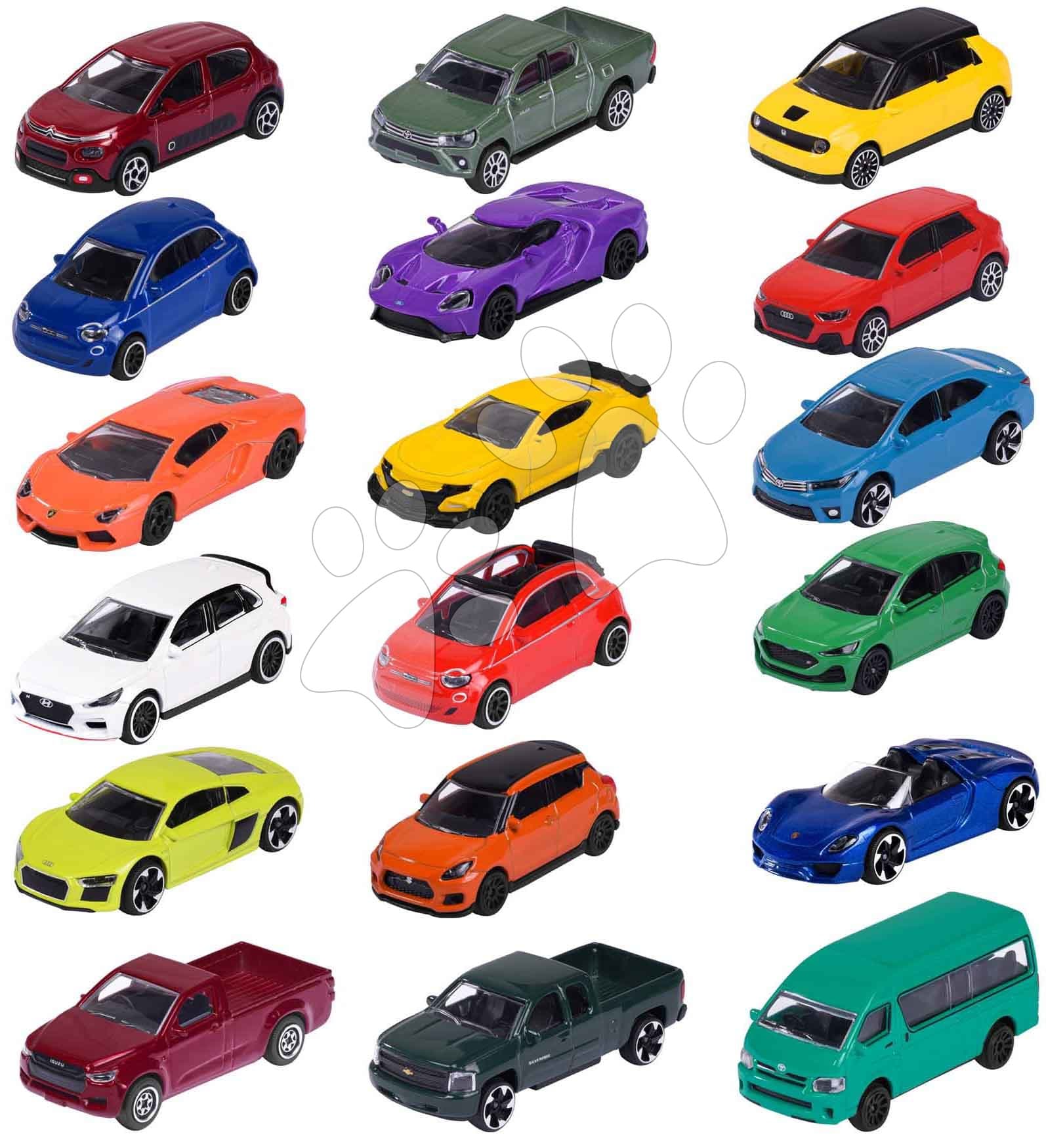 Autíčko mestské Street Cars Majorette rôzne druhy 7,5 cm dĺžka 1