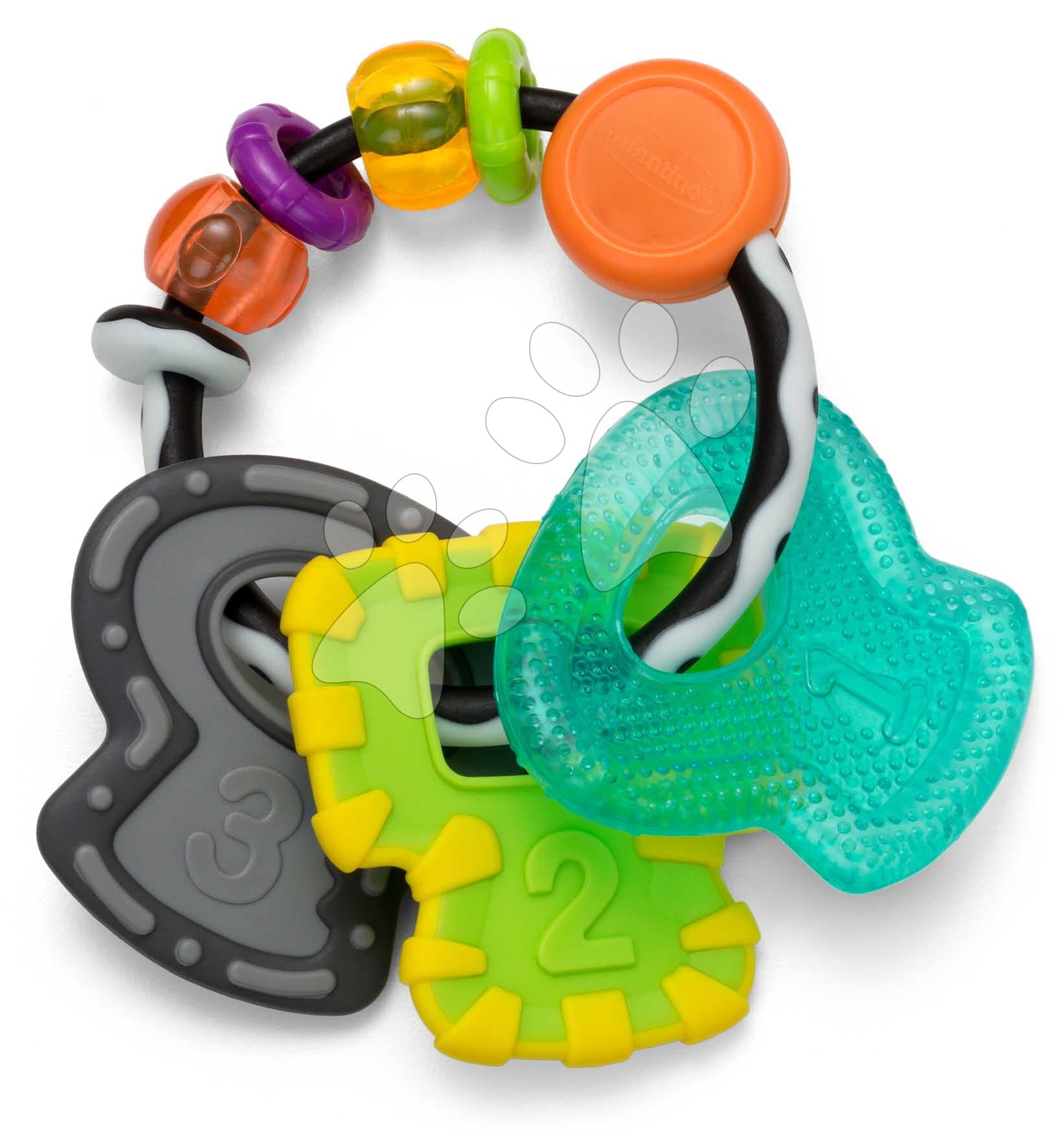 Hrkálka s hryzátkami Kľúče Cool & Chew Teether Keys Infantino vhodná do chladničky od 0 mes 1