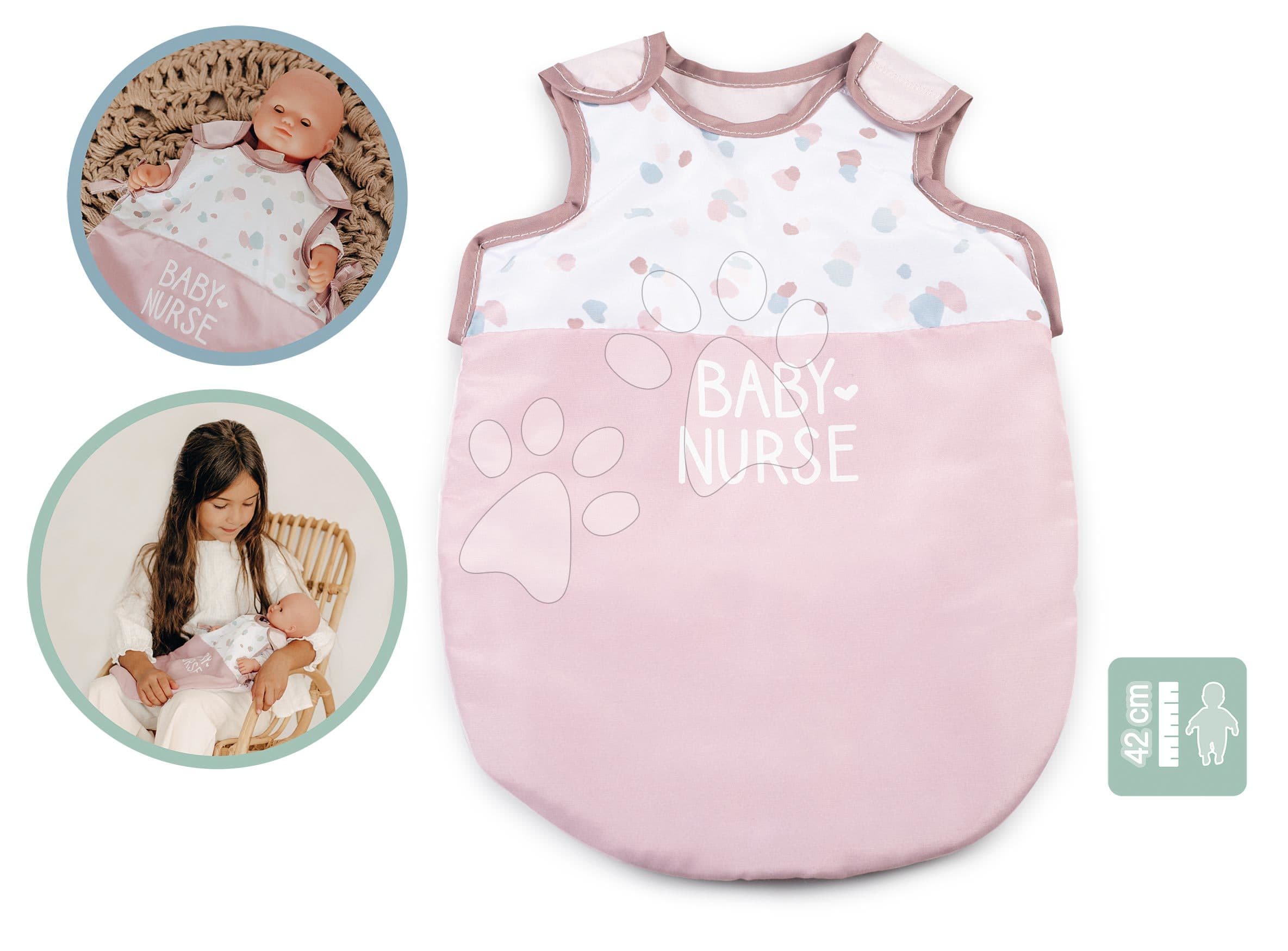 Spací vak pre 42 cm bábiku Sleep Sacks Natur D'Amour Baby Nurse Smoby do postieľky a kočíka od 18 mes
