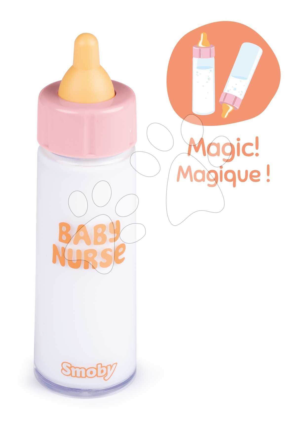 Fľaška pre bábiku Magic Bottle Baby Nurse Smoby s ubúdajúcim mliekom od 12 mes 1