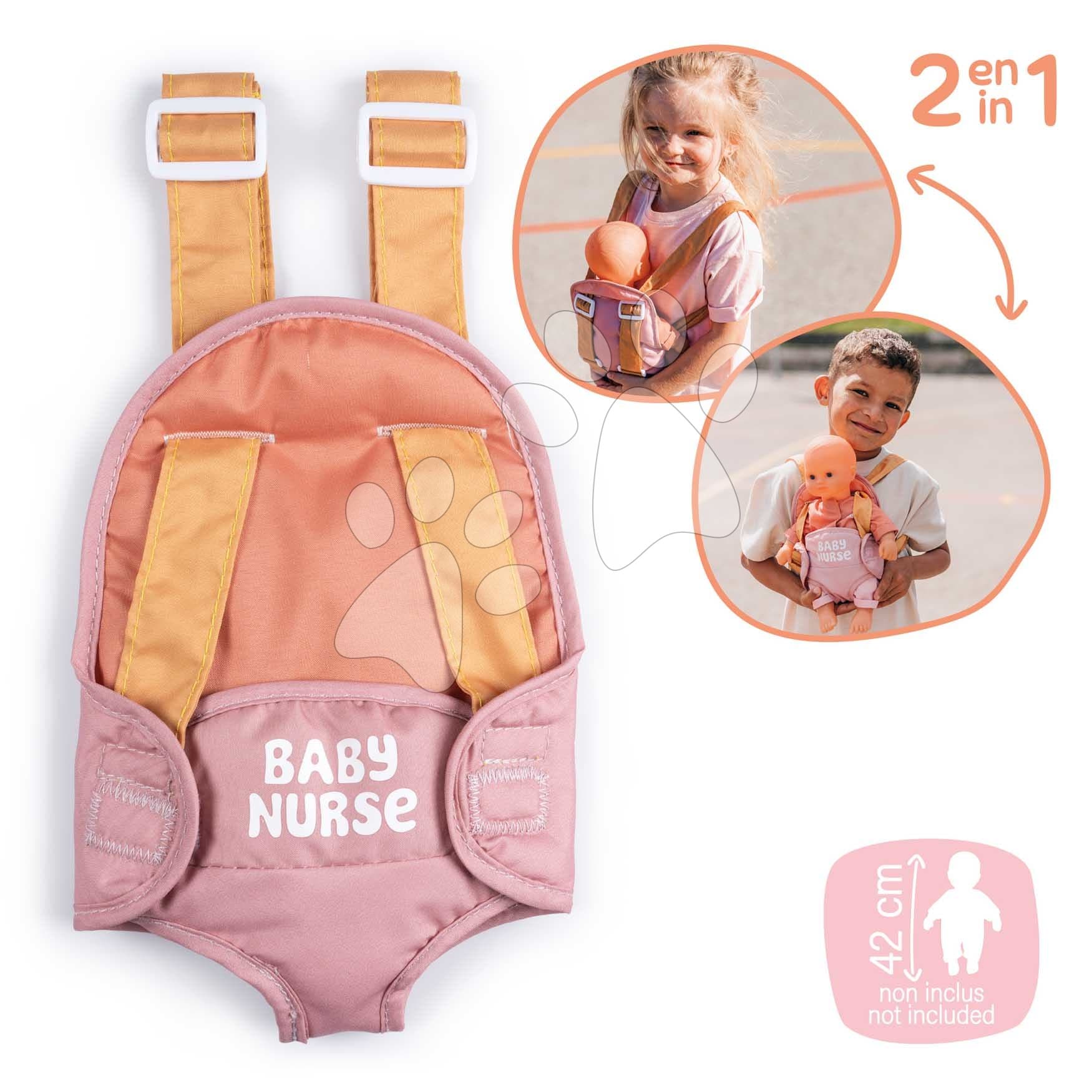 Klokanka s nastaviteľnými popruhmi Carrier Soft Baby Nurse Smoby ergonomický nosič pre 42 cm bábiku