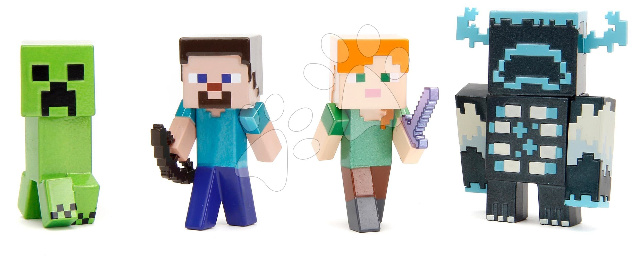 Figúrky zberateľské Minecraft Figures 4-Pack Jada kovové sada 4 druhov výška 6 cm 1