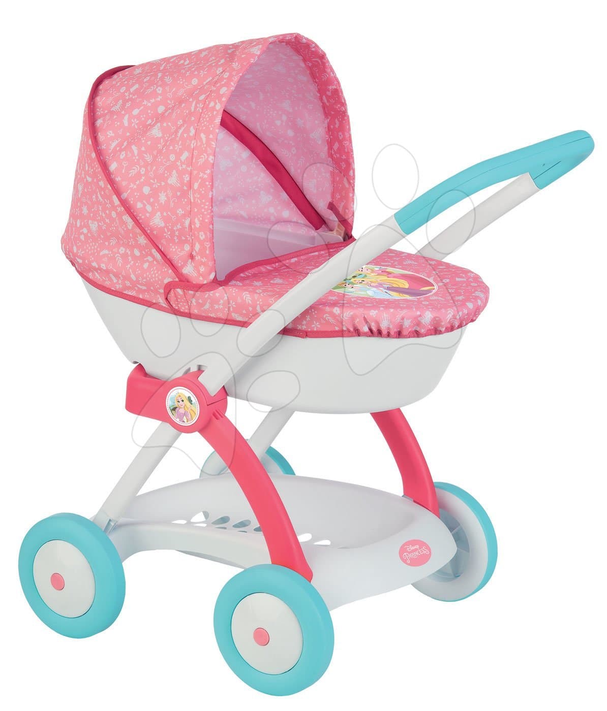Smoby hlboký kočík Pastel Princezné Disney pre 42 cm bábiku ružový 254102 1