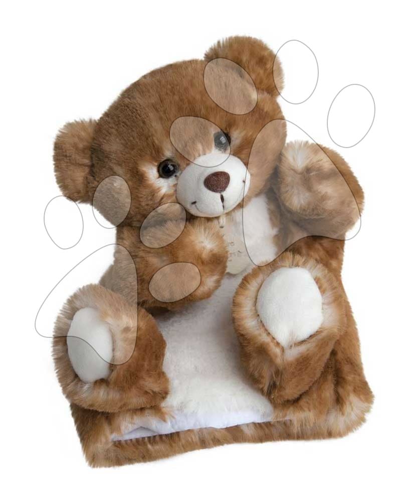 Plyšový medvedík na bábkové divadlo Bear Puppet Histoire d’ Ours hnedý 25 cm od 0 mes