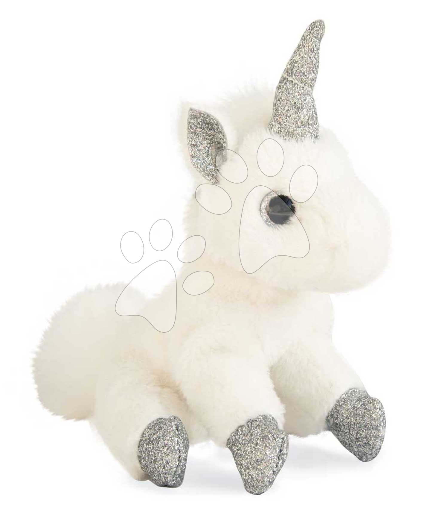 Plyšový jednorožec kľúčenka Silver Unicorn Key Ring Histoire d’ Ours bielo-strieborný 14 cm od 24 mes