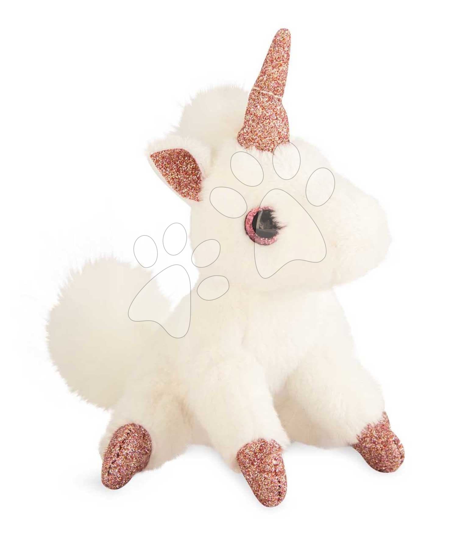 Plyšový jednorožec kľúčenka Pink Unicorn Key Ring Histoire d’ Ours bielo-ružový 14 cm od 24 mes
