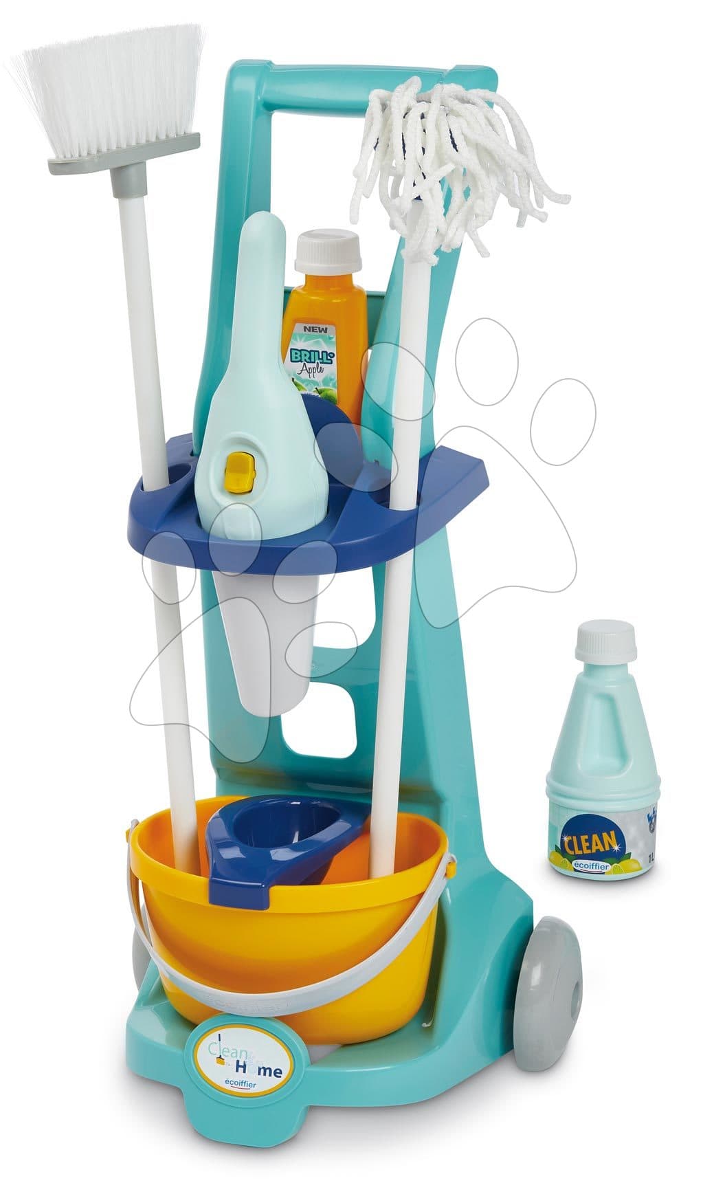 Upratovací vozík Cleaning trolley Écoiffier s vedrom a metlou 8 doplnkov 1