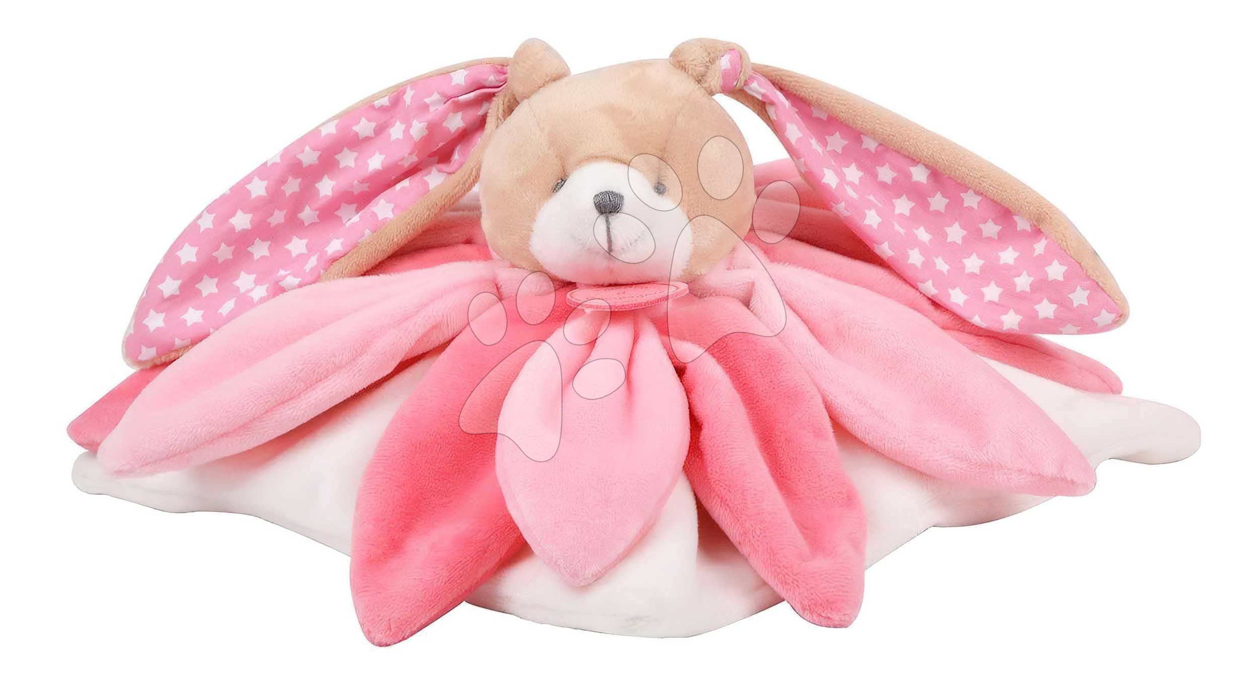 Plyšový zajačik na maznanie Bunny Pink Collector Doudou et Compagnie v darčekovom balení ružový 28 cm od 0 mes