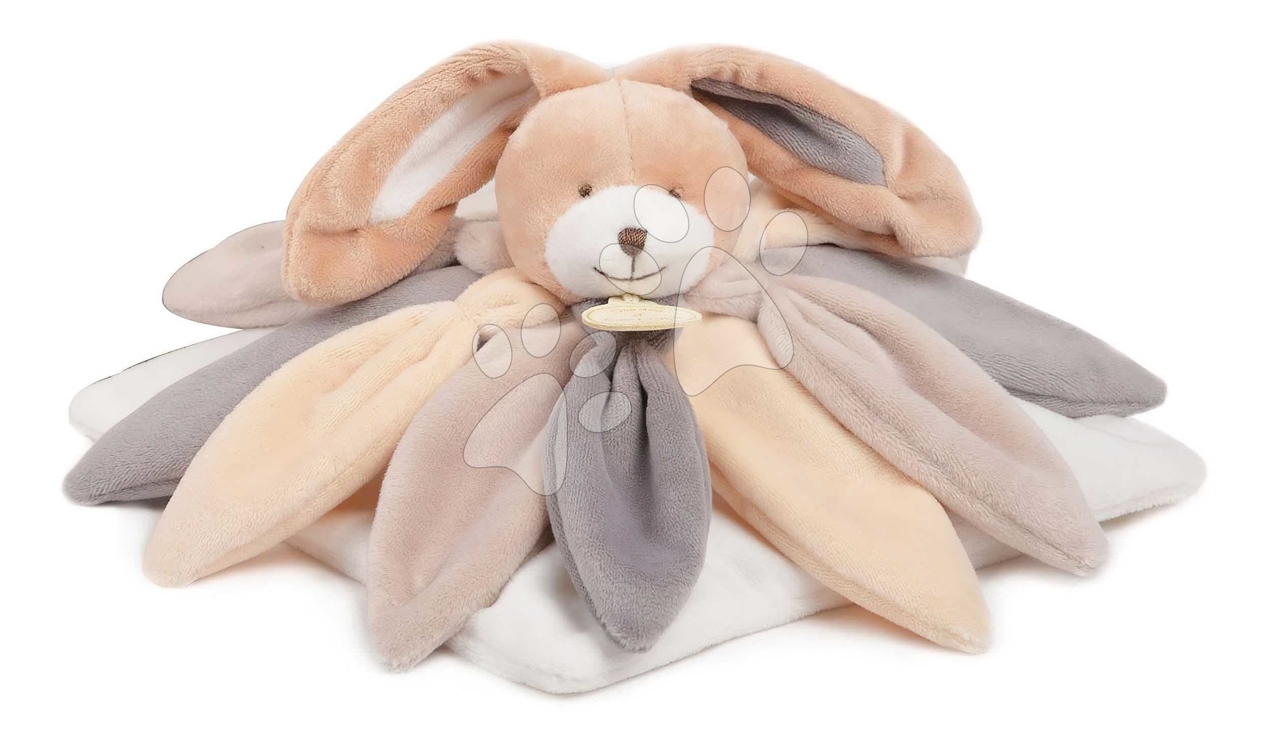 Plyšový zajačik na maznanie Bunny Brown Collector Doudou et Compagnie v darčekovom balení hnedý 28 cm od 0 mes