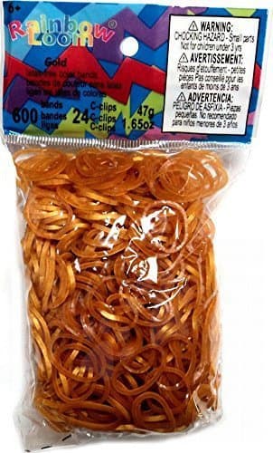 Rainbow Loom originálne gumičky pre deti 600 kusov 20714 transparentná zlatá 1