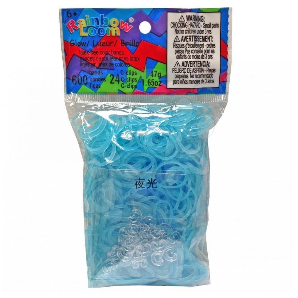 Rainbow Loom originálne svietiace gumičky pre deti 600 kusov 20509 modré 1