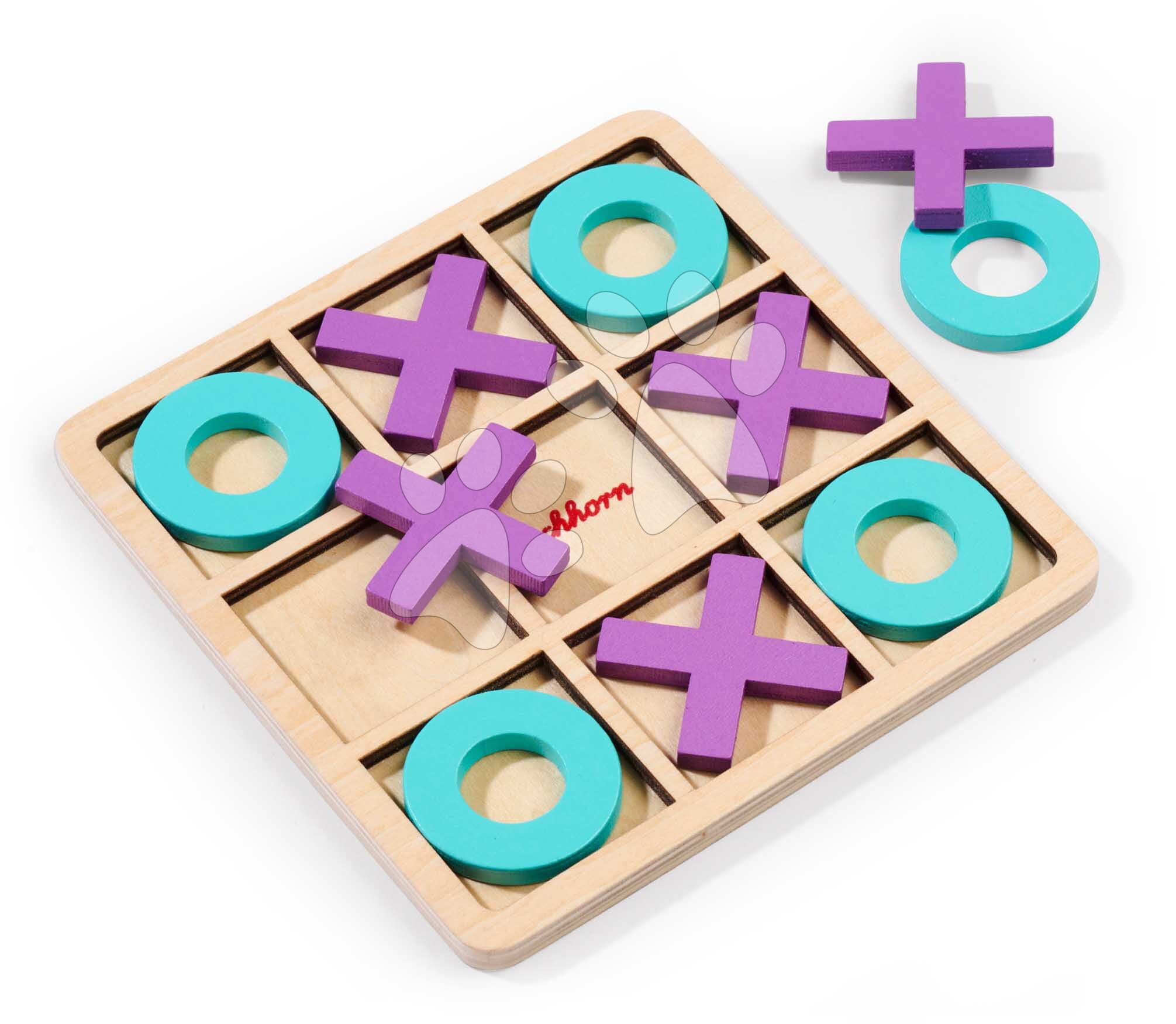 Drevená hra Piškvorky Tic Tac Toe Game Eichhorn 11 dielov 1