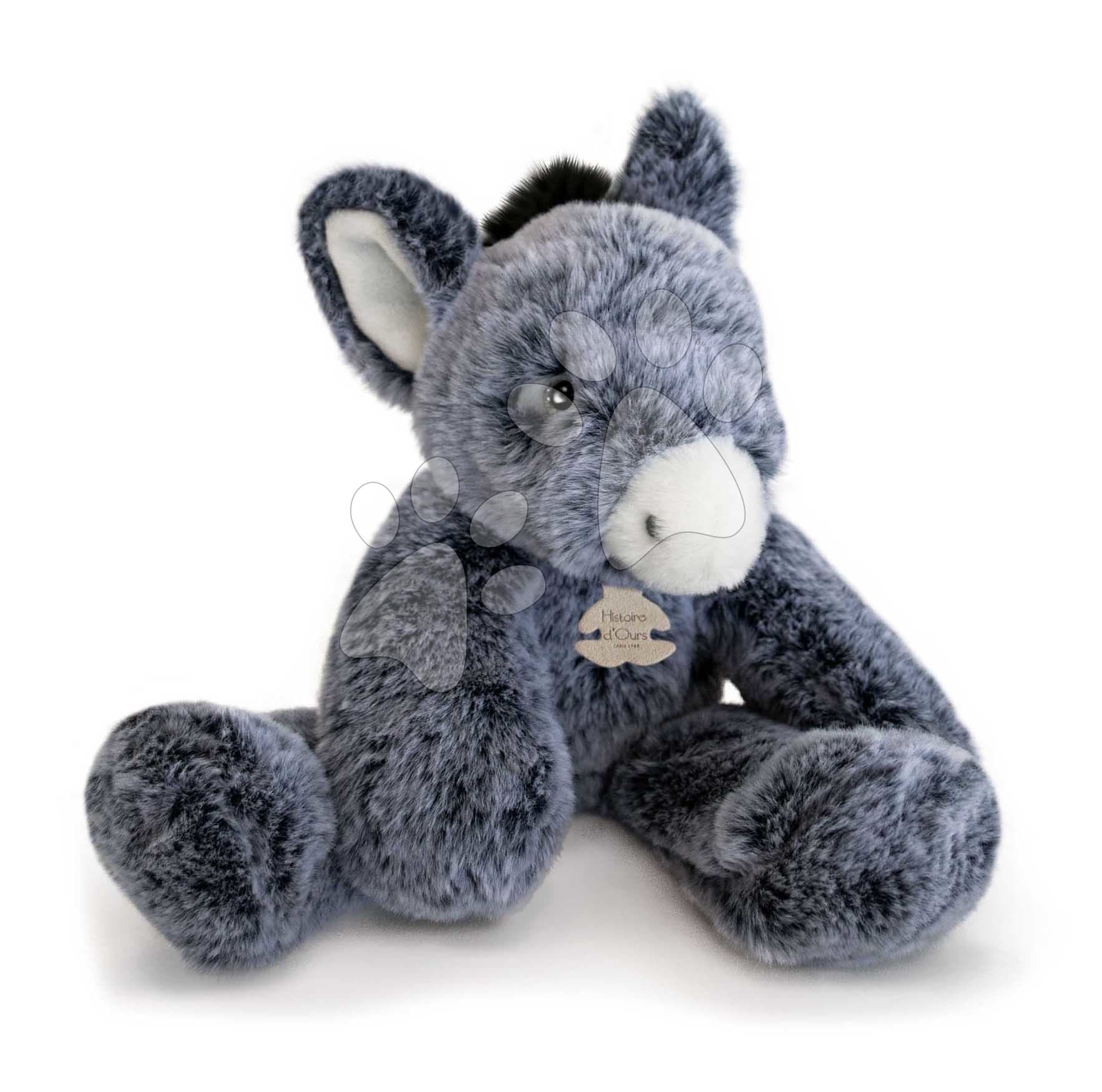 Plyšový somárik Donkey Sweety Mousse Histoire d’ Ours v darčekovom balení sivý 25 cm od 0 mes