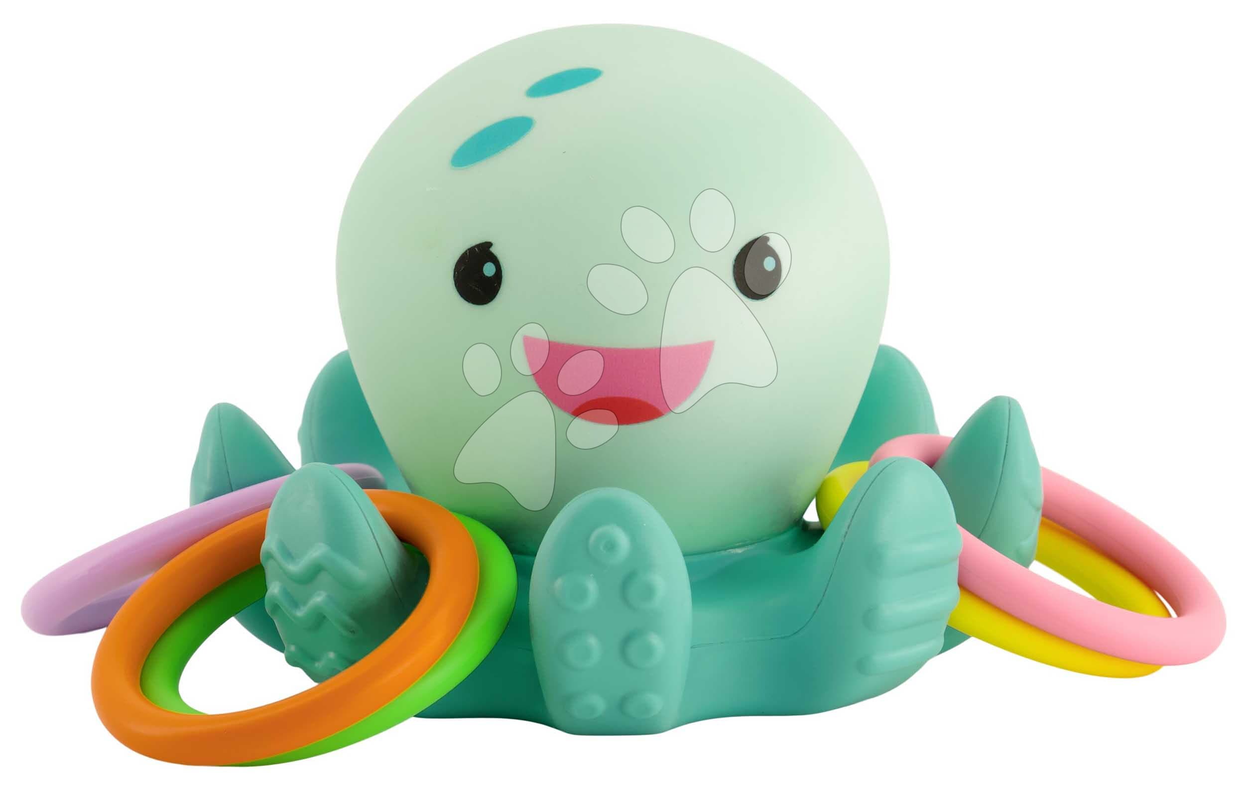 Chobotnica do vane Light Up Ring Catcher Infantino svietiaca s farebnými krúžkami od 0 mes