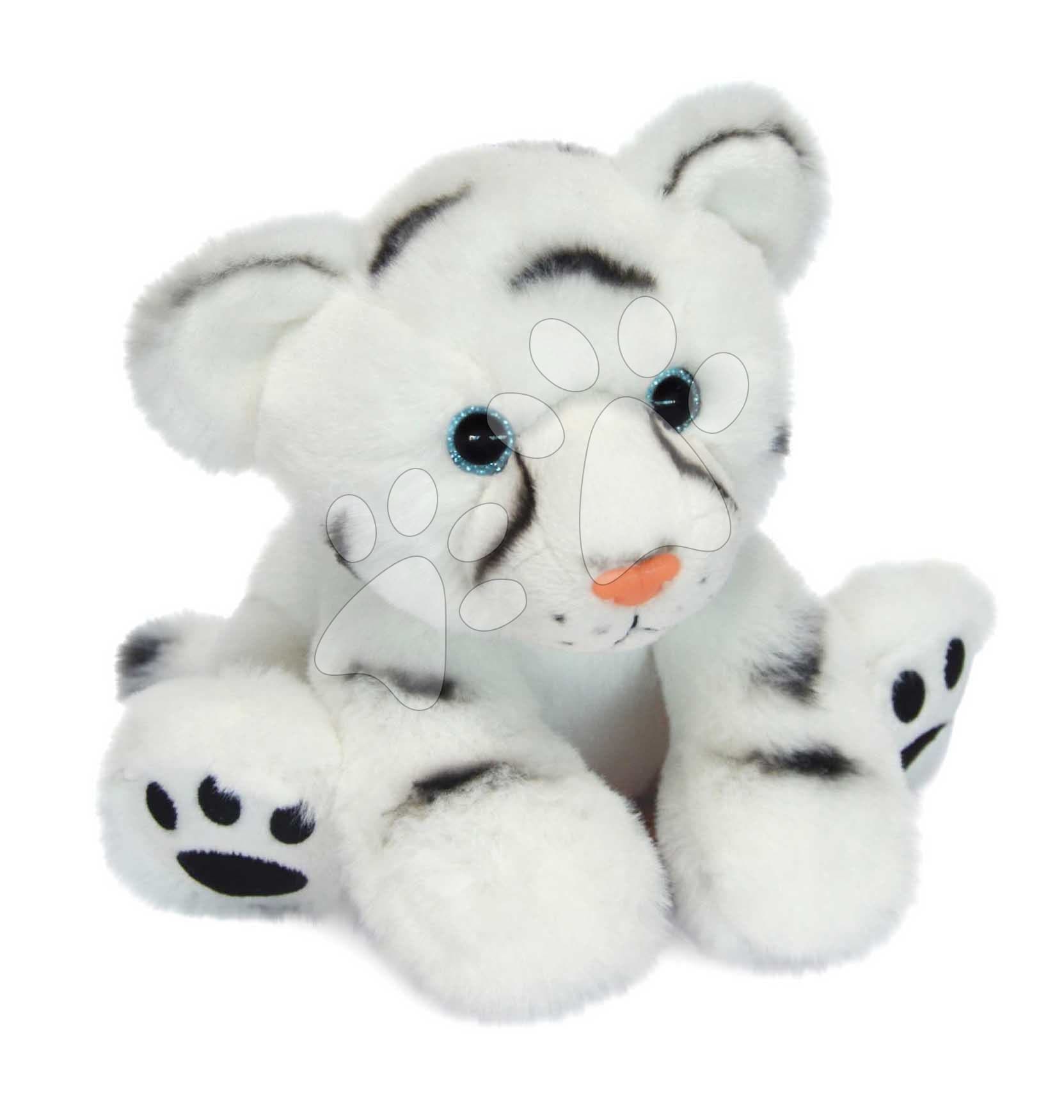 Plyšový snežný tiger Baby White Tiger Histoire d’ Ours v darčekovom balení biely 18 cm od 0 mes