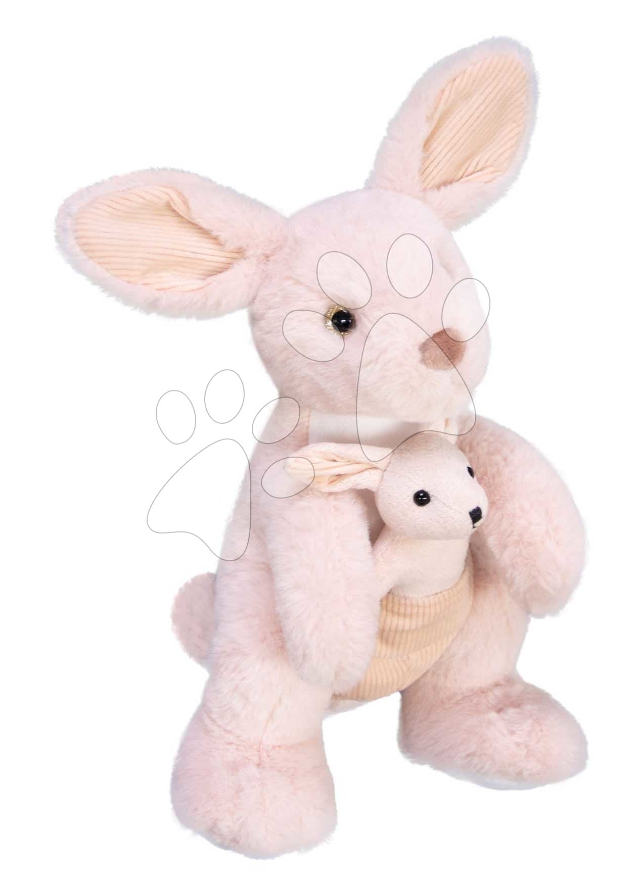 Plyšový klokan s mláďatkom Sydney the Kangaroo Histoire d’ Ours v darčekovom balení ružový 30 cm od 0 mes 1