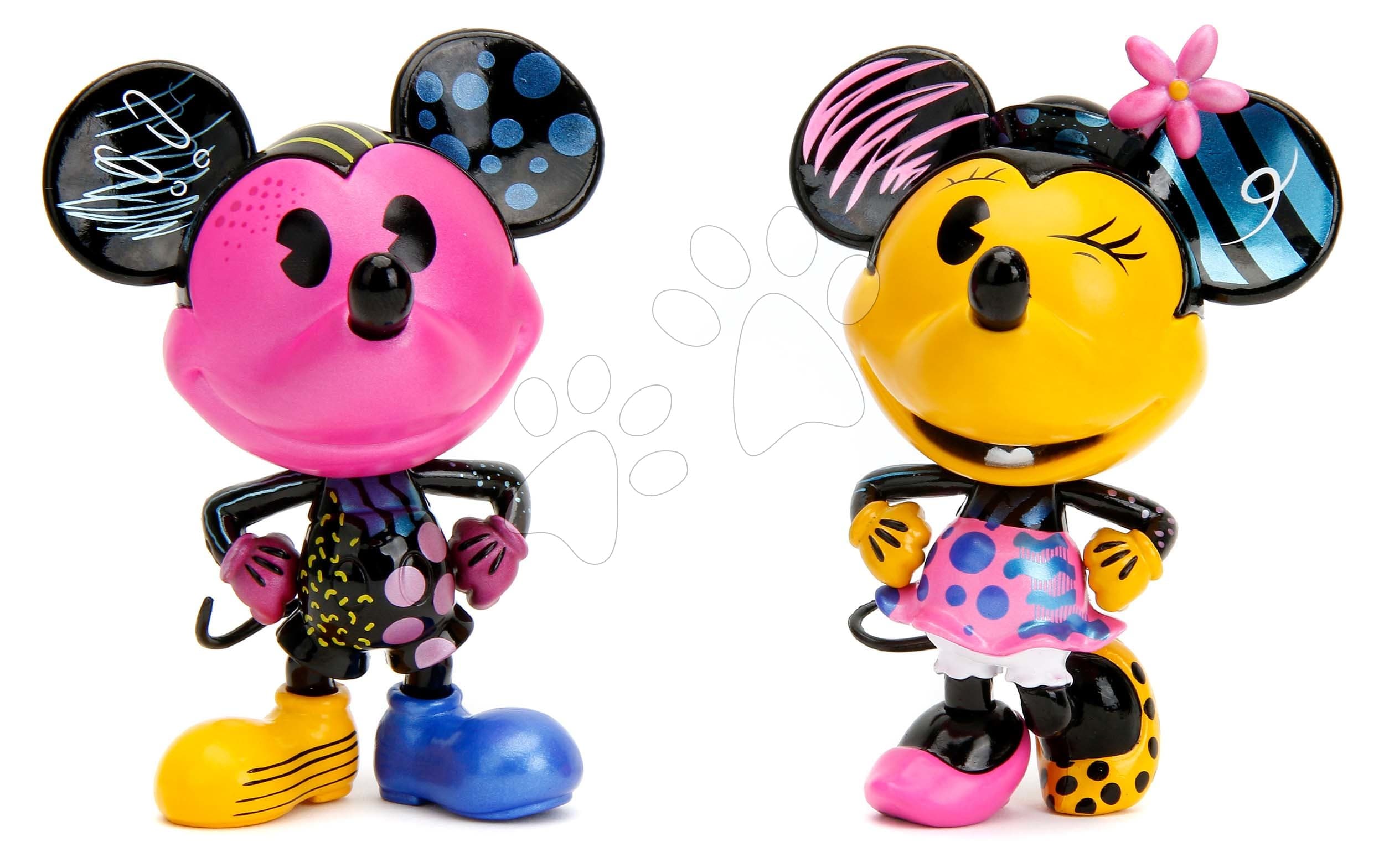 Figúrky zberateľské Mickey a Minnie Designer Jada kovové 2 kusy výška 10 cm 1