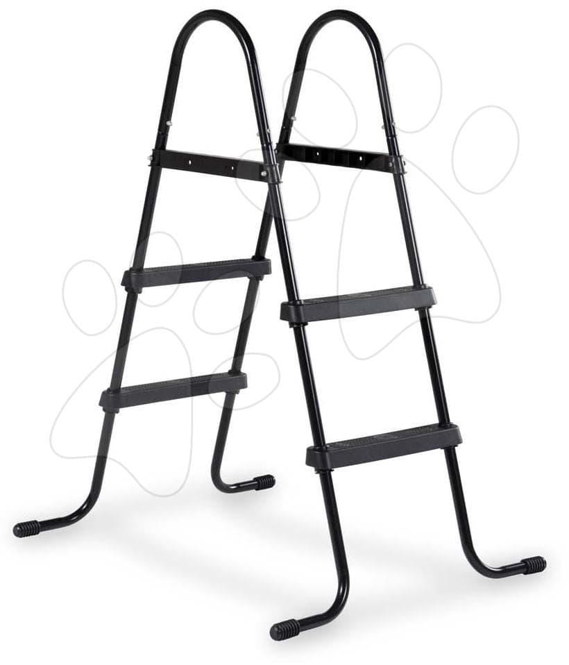 Schody k bazénu pool ladder Exit Toys pre výšku 60 - 90 cm kovový rám protišmykové čierne