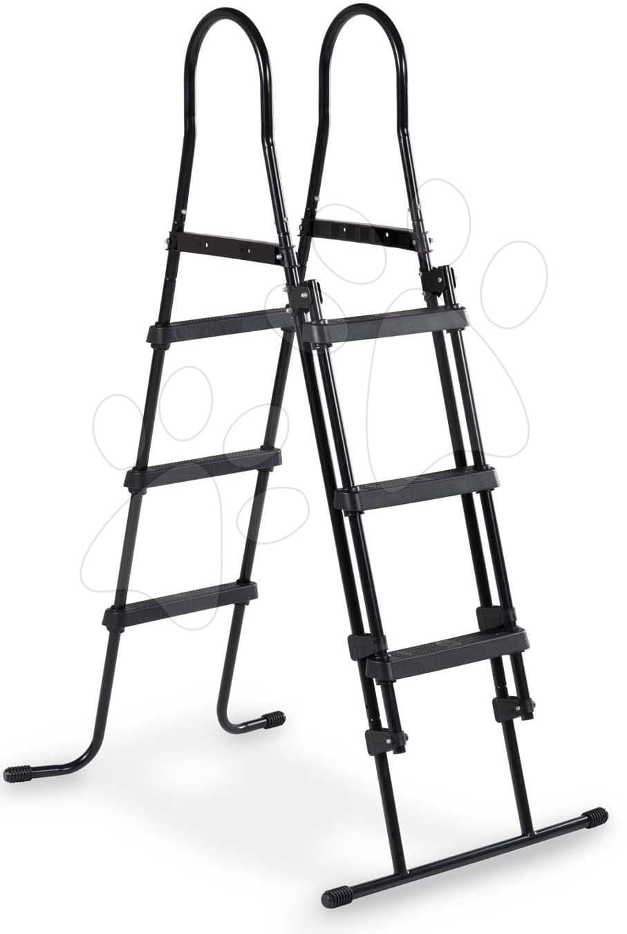 Schody k bazénu pool ladder Exit Toys pre výšku 91 - 107 cm kovový rám protišmykové čierne 1