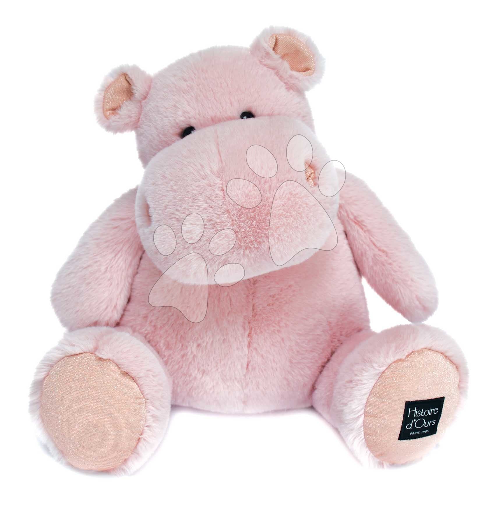 Plyšový hrošík Hip'Pie Histoire d’ Ours ružový 40 cm od 0 mes