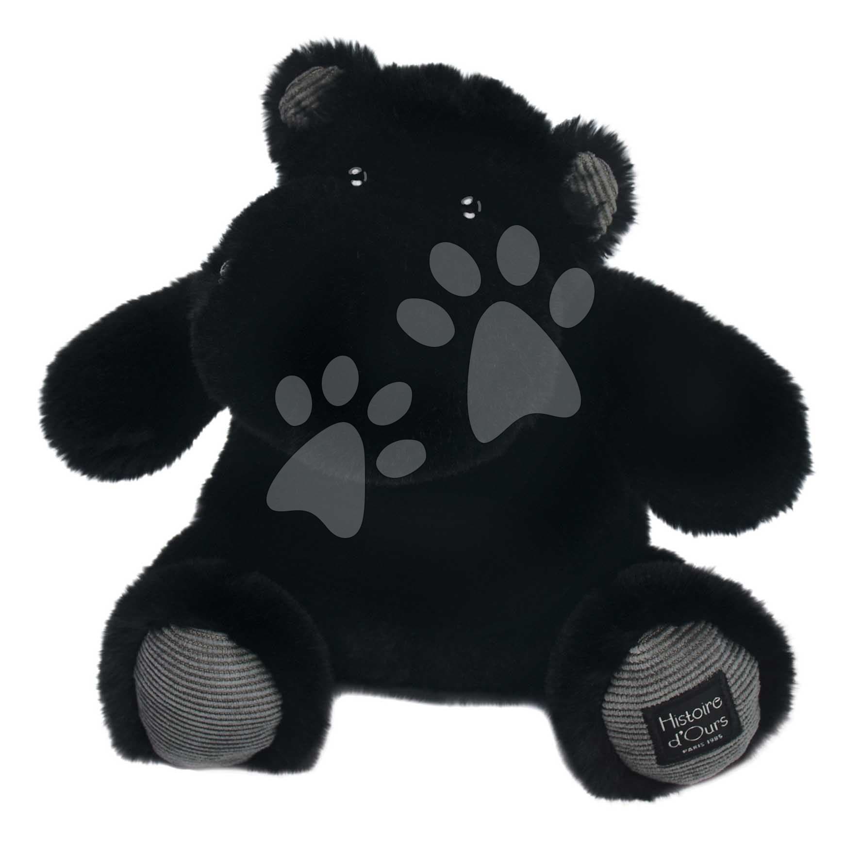 Plyšový hrošík Hip'Star Histoire d’ Ours čierny 25 cm od 0 mes