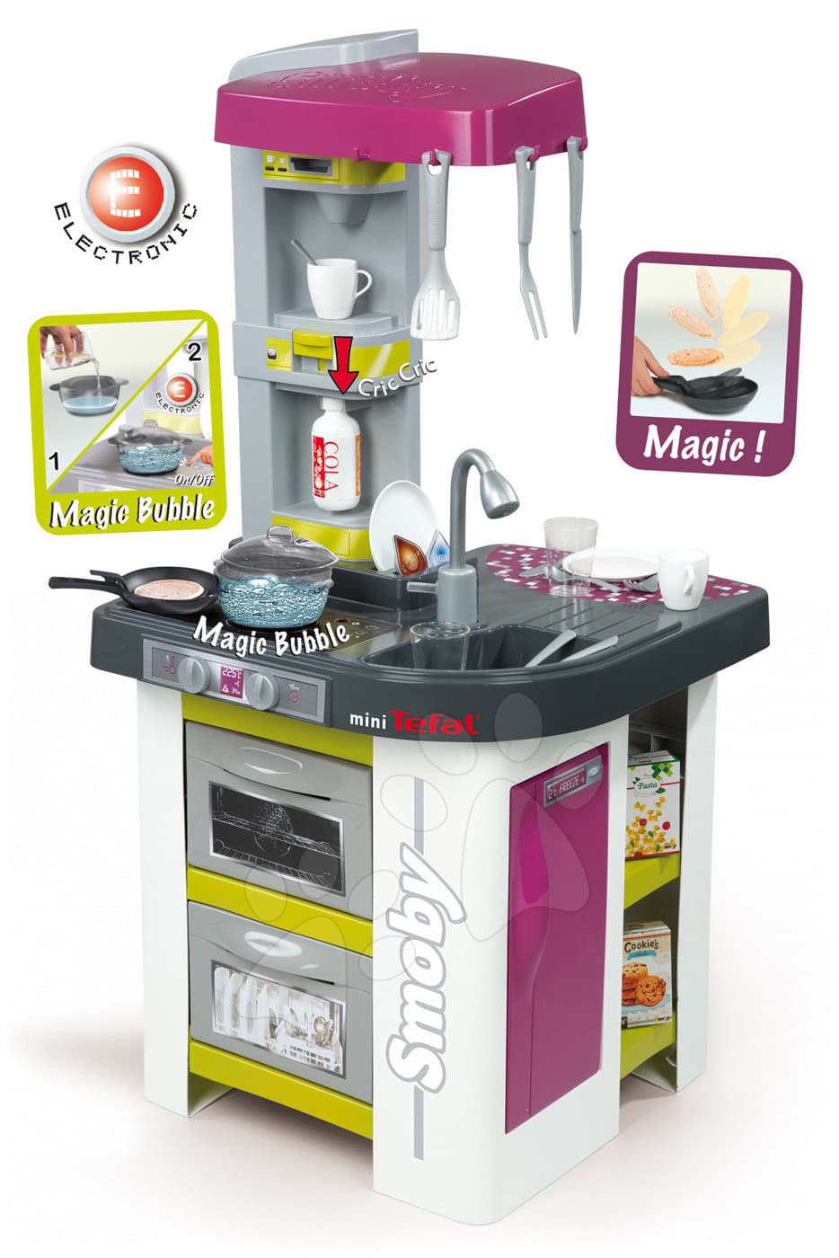 Smoby elektronická kuchynka pre deti Tefal Studio Bubble 311027 fialová 1
