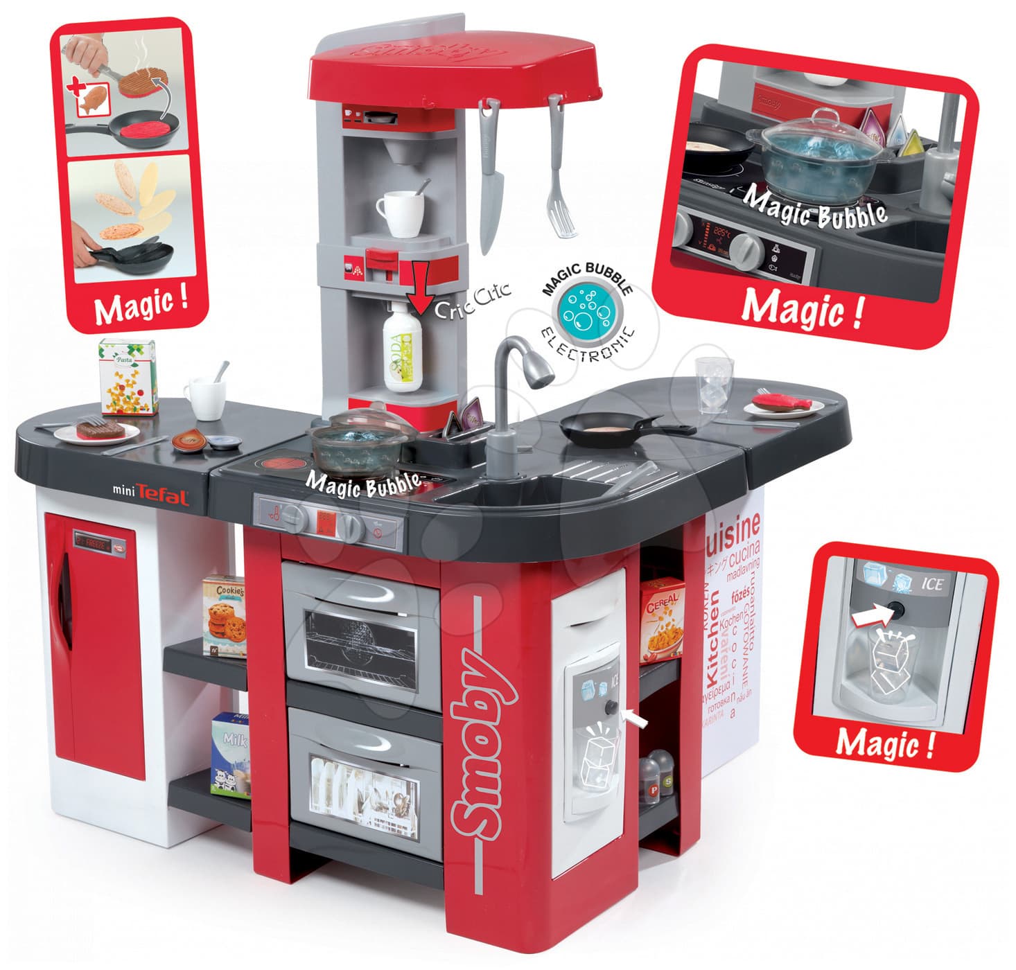 Detská kuchynka elektronická Tefal Studio XXL Smoby 311025 červená 1