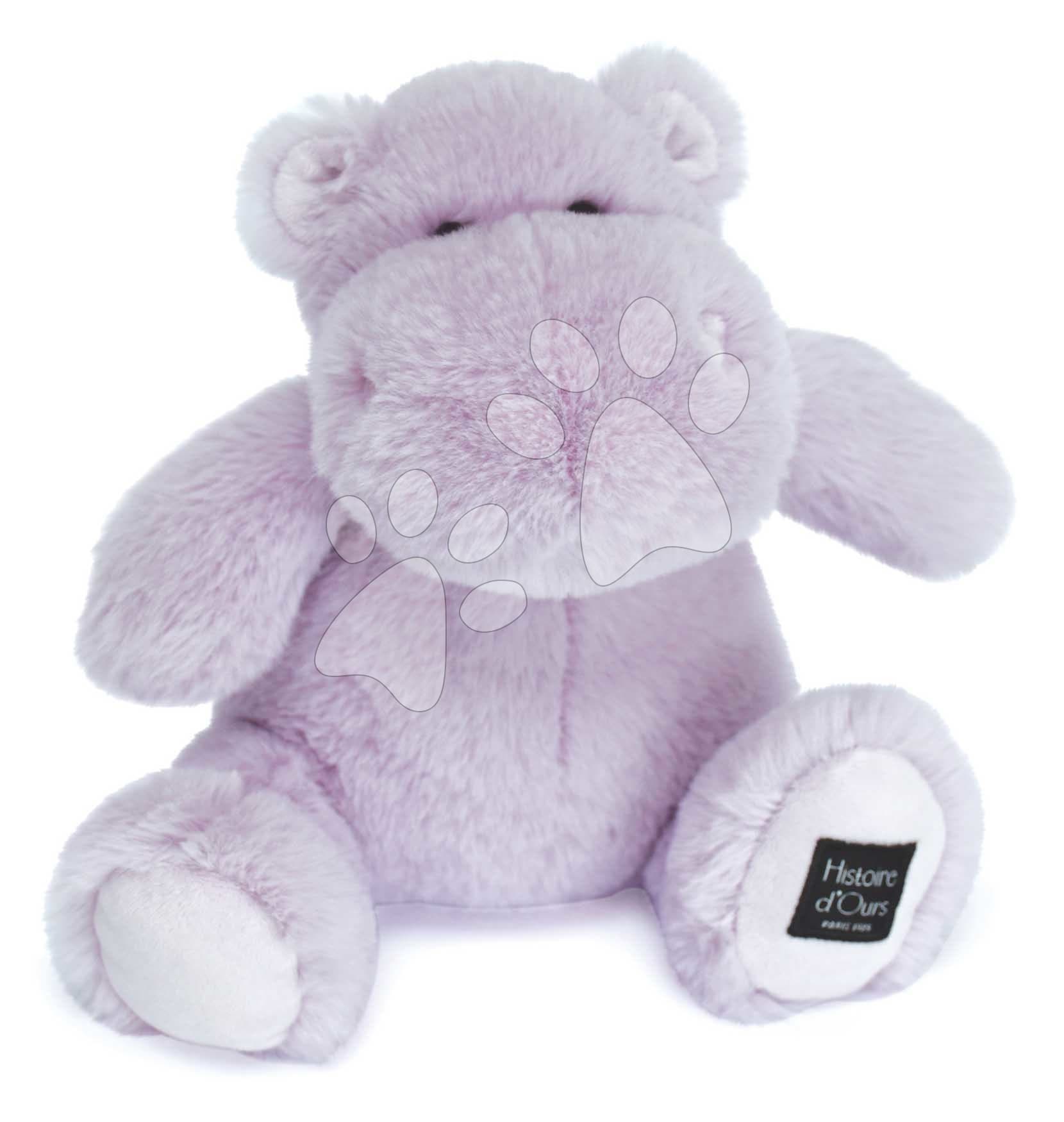 Plyšový hrošík Hip'Power Histoire d’ Ours fialový 25 cm od 0 mes