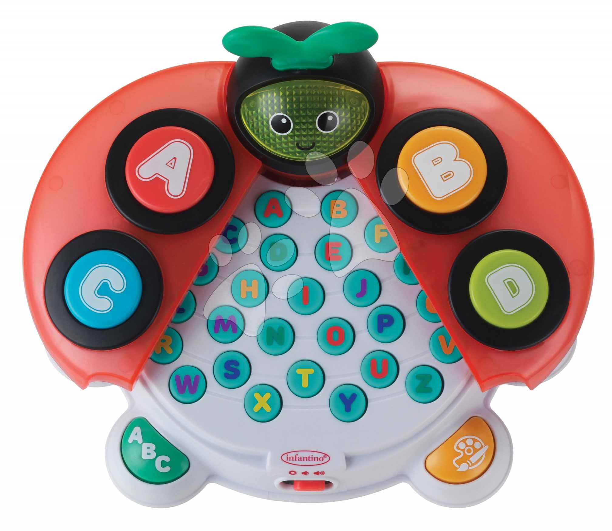 Hudobná lienka Alphabet & Colors Learning Beetle Infantino na učenie farieb a abecedy s hudbou v angličtine od 6 mes 1